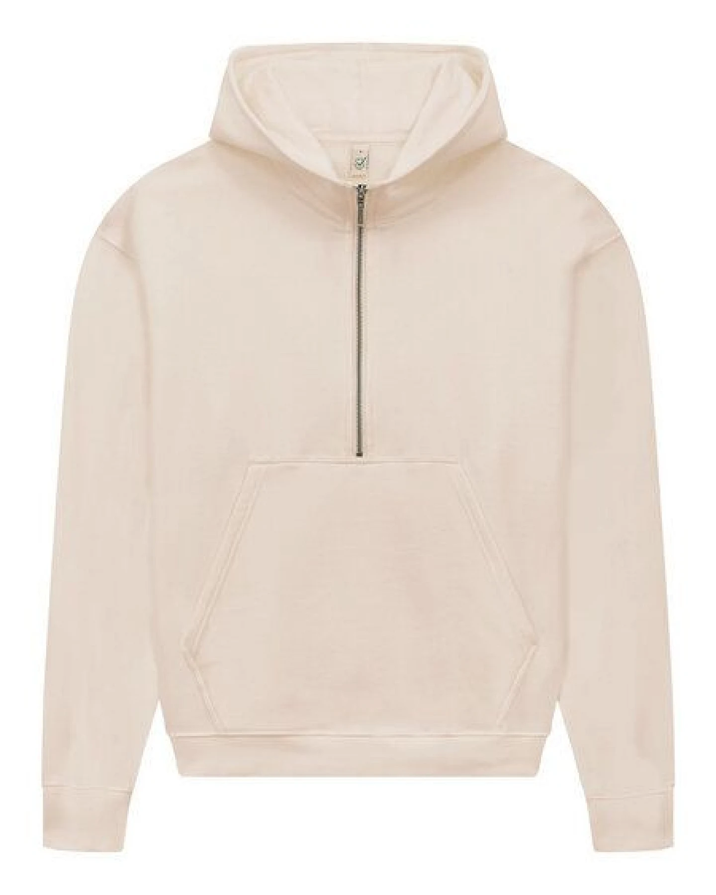 EarthPositive Damen Hoodie - Half Zip Suede - aus Bio-Baumwolle – Ansicht 3