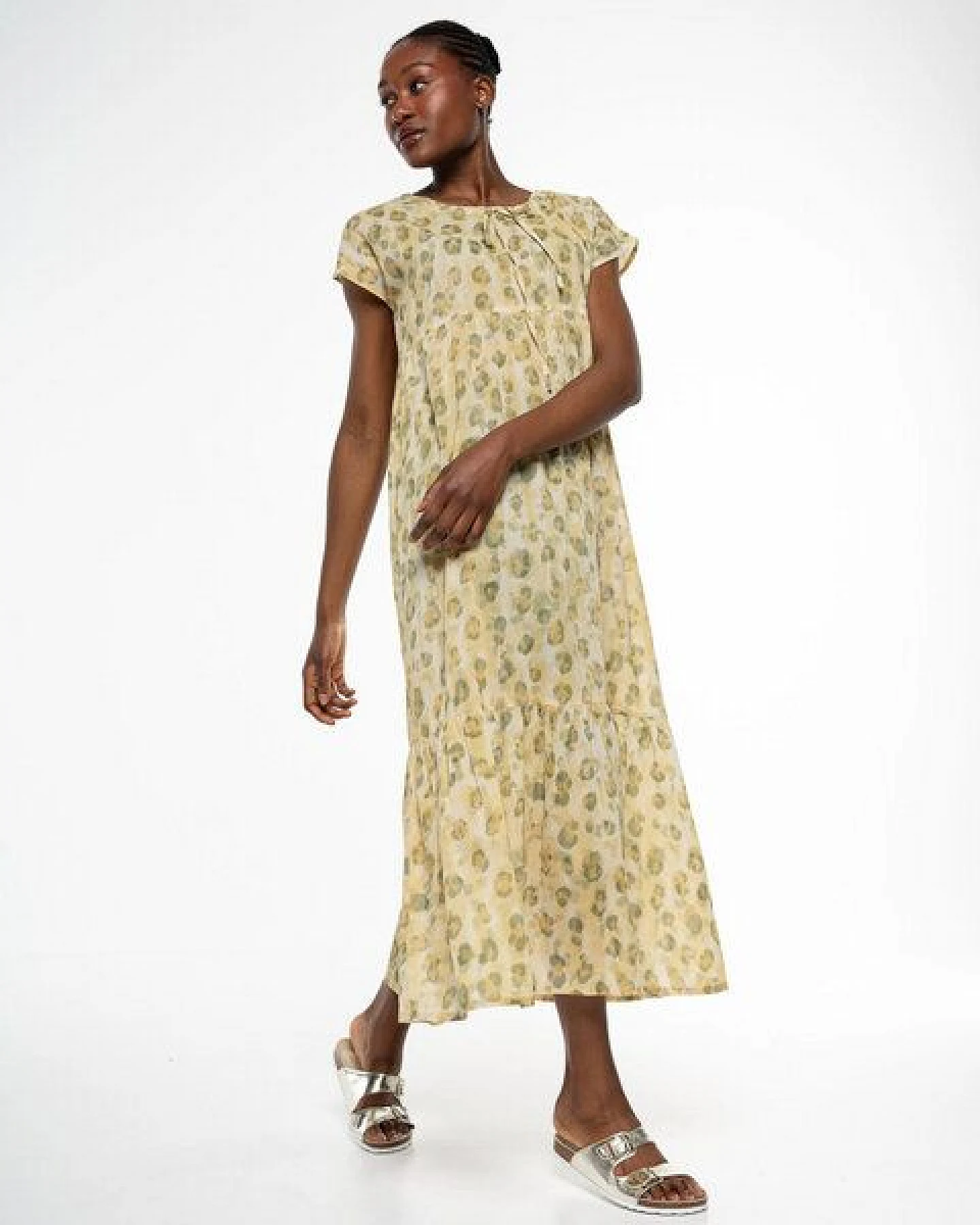 Alma & Lovis Volant-Maxikleid aus feinstem Bio-Baumwoll-Batist – Ansicht 2
