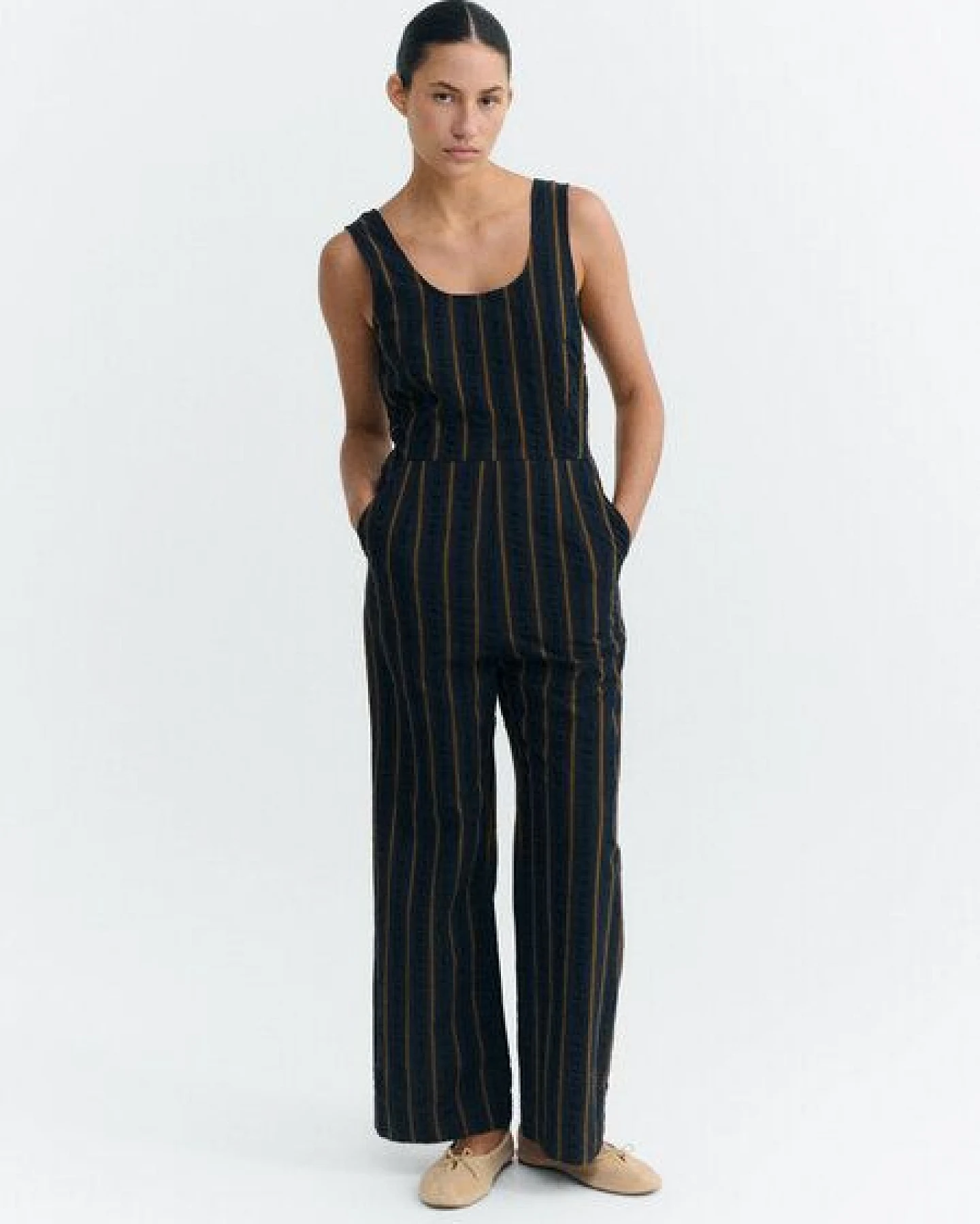 thinking mu Damen Jumpsuit - Raflesia Seersucker - aus Bio-Baumwolle – Ansicht 2