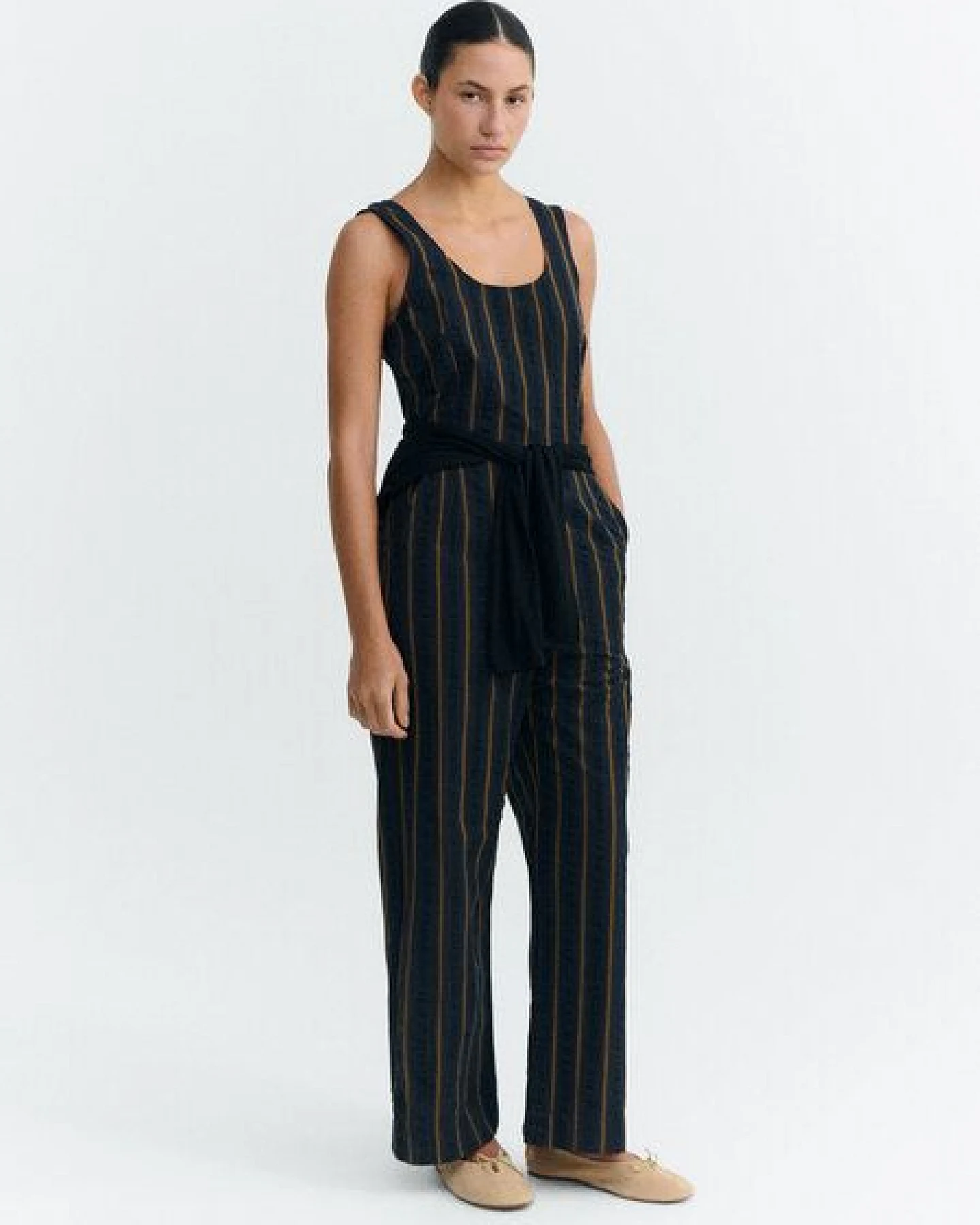 thinking mu Damen Jumpsuit - Raflesia Seersucker - aus Bio-Baumwolle – Ansicht 3