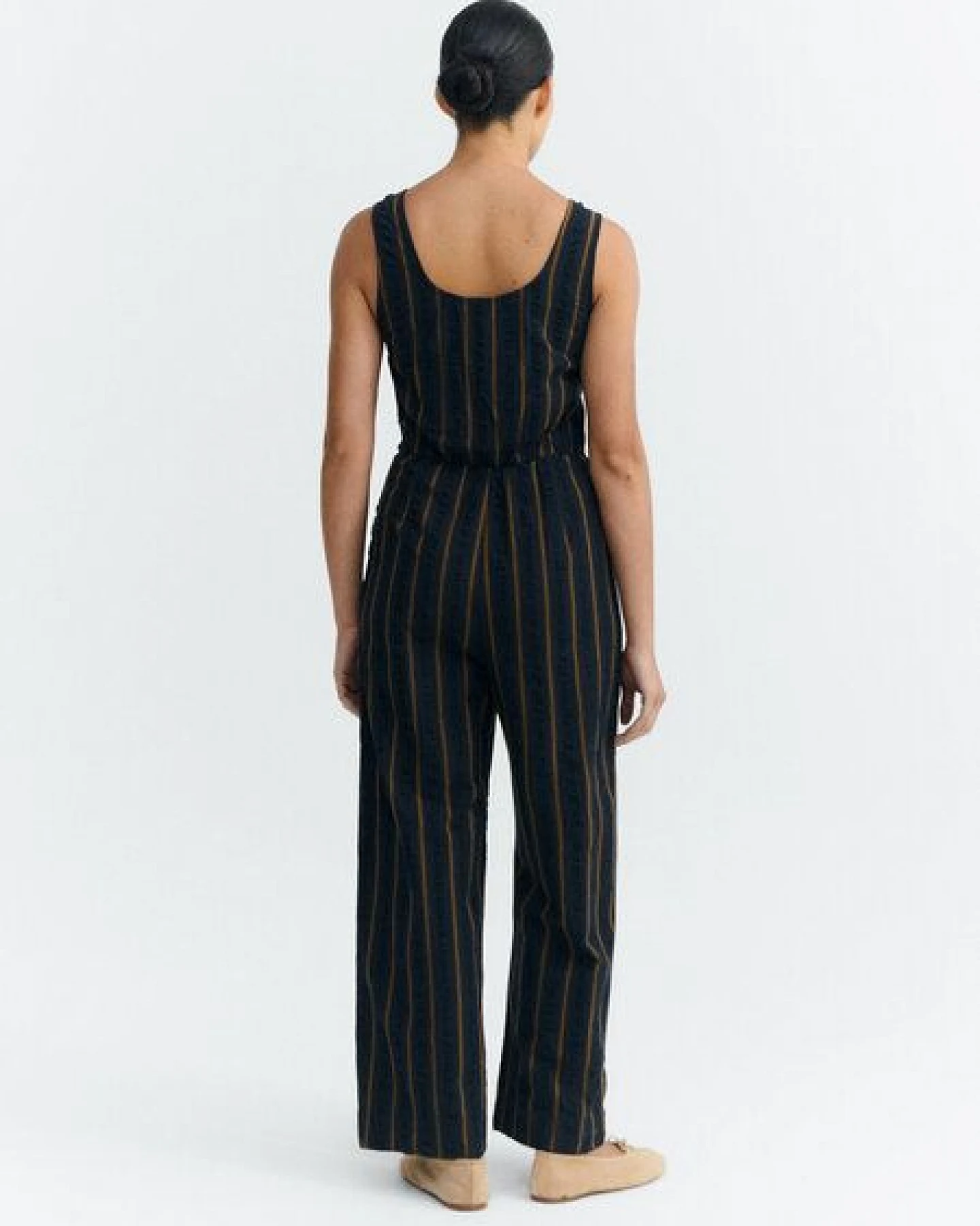 thinking mu Damen Jumpsuit - Raflesia Seersucker - aus Bio-Baumwolle – Ansicht 4