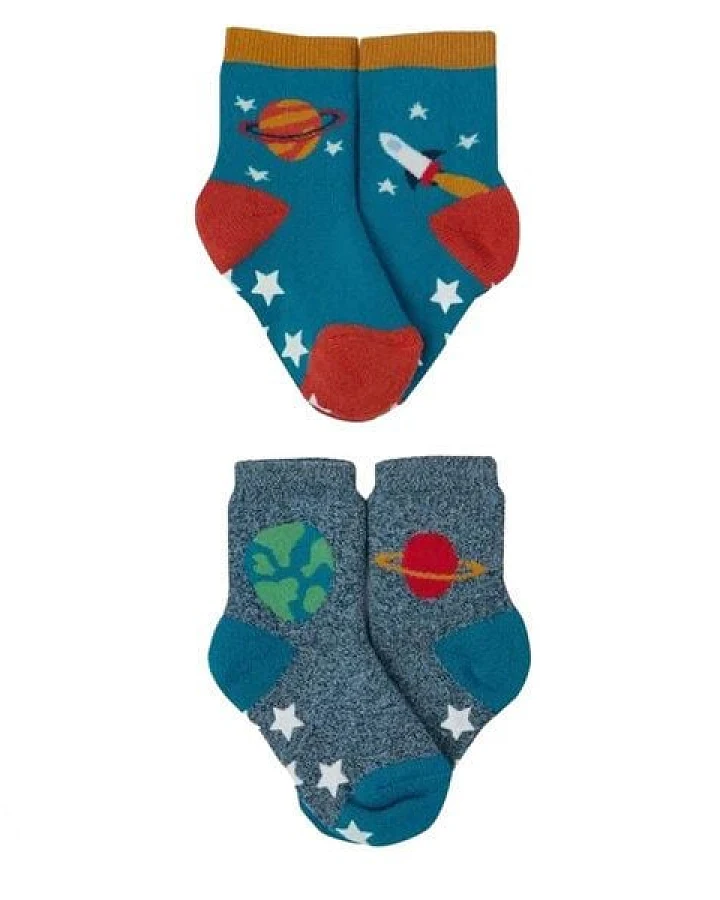 Frugi Stoppersocken Space 2er Set Grippy Socks 2 Pack