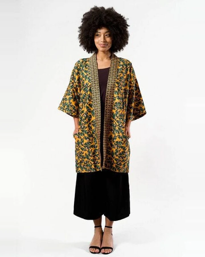 Nevice Kurzer Kimono aus Bio-Baumwolle