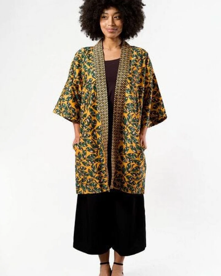 Nevice Kurzer Kimono aus Bio-Baumwolle