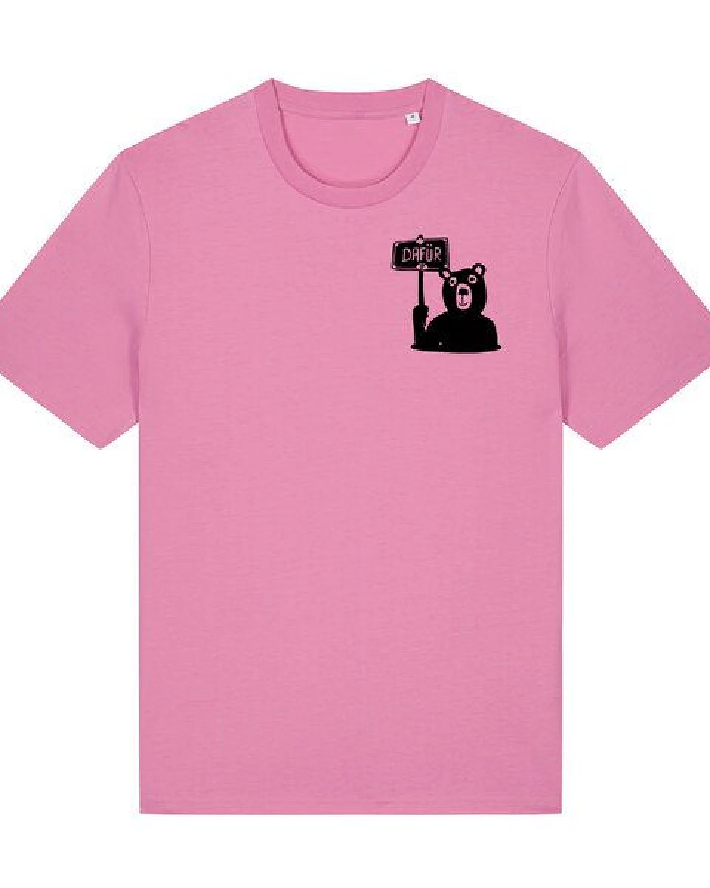 päfjes Der Bär ist DAFÜR! Du auch? - Fair Wear Männer Unisex Bio T-Shirt Siebdruck – Ansicht 3