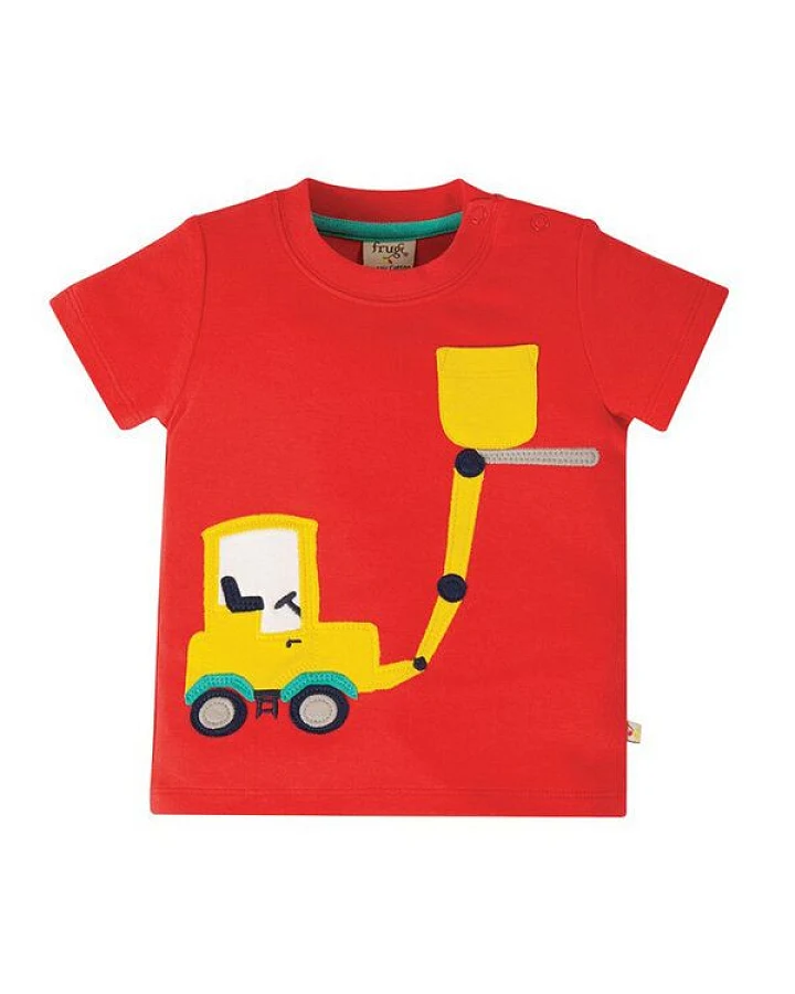 Produktseite: Frugi T-Shirt Gabelstapler Koi Rot