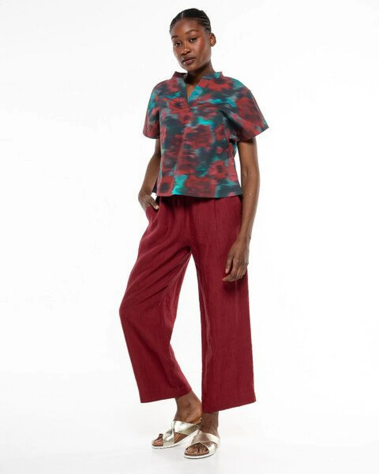 Alma & Lovis Florale Print-Bluse aus Organic Cotton – Ansicht 2