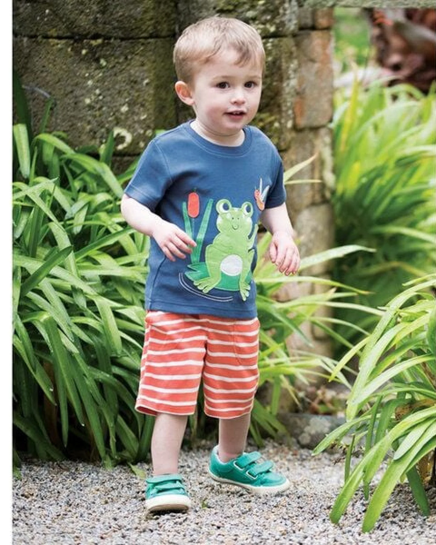 Frugi T-Shirt Frosch marine blau – Ansicht 2