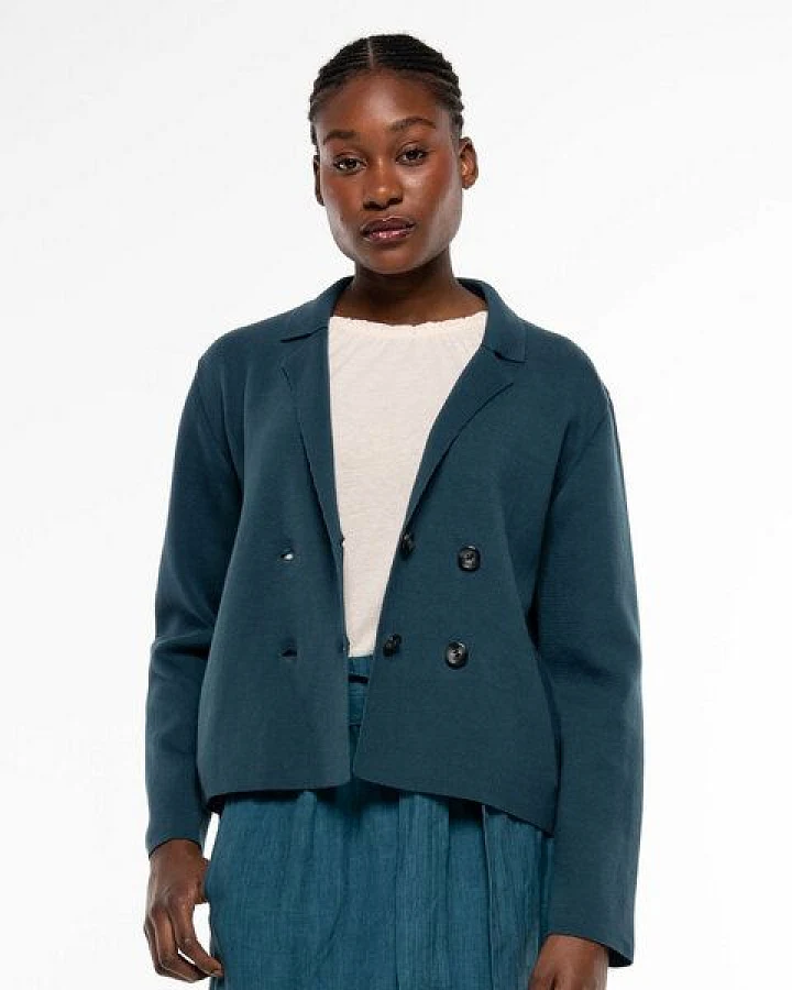 Alma & Lovis Feinstrick-Kurzblazer aus Organic Cotton