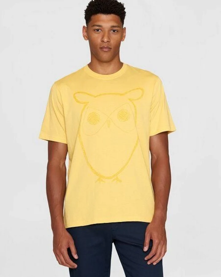 KnowledgeCotton Apparel T-Shirt ALDER Basic Tee mit Eulenprint