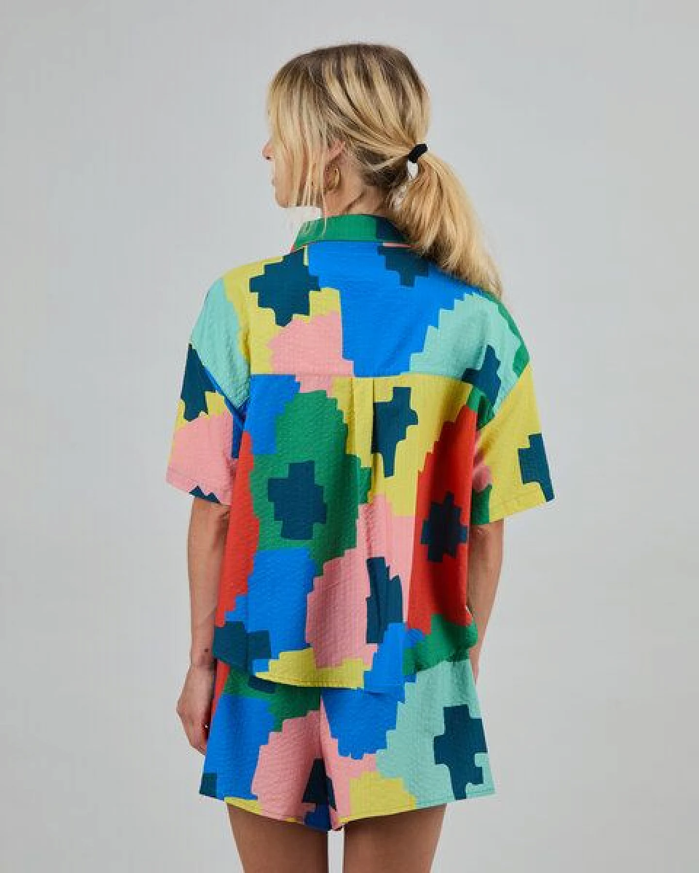 Brava Fabrics Kurzarm-Bluse Oversize Maxi – Ansicht 2