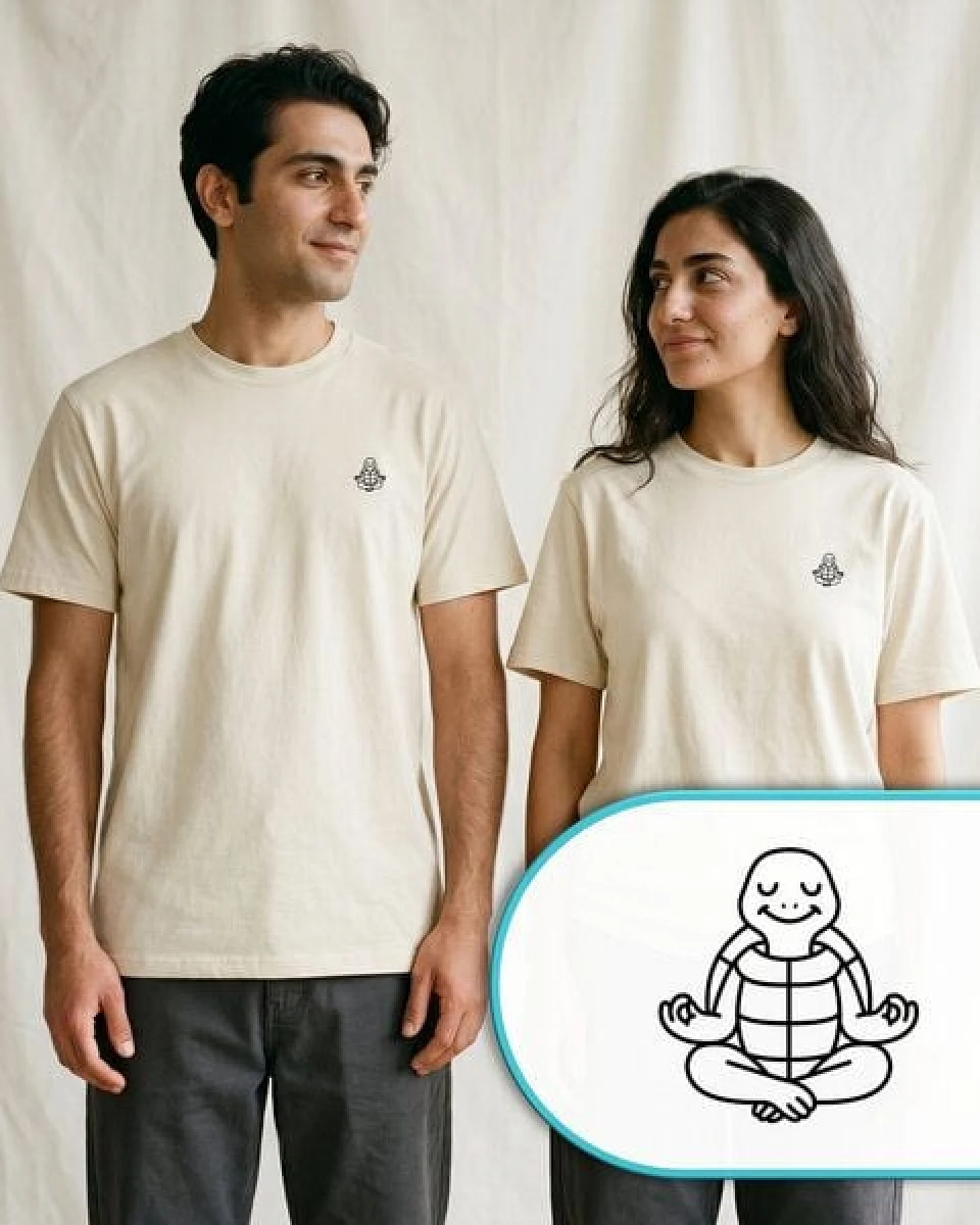 vis wear Yoga Meditation Schildkröte – Unisex T-Shirt – Ansicht 2
