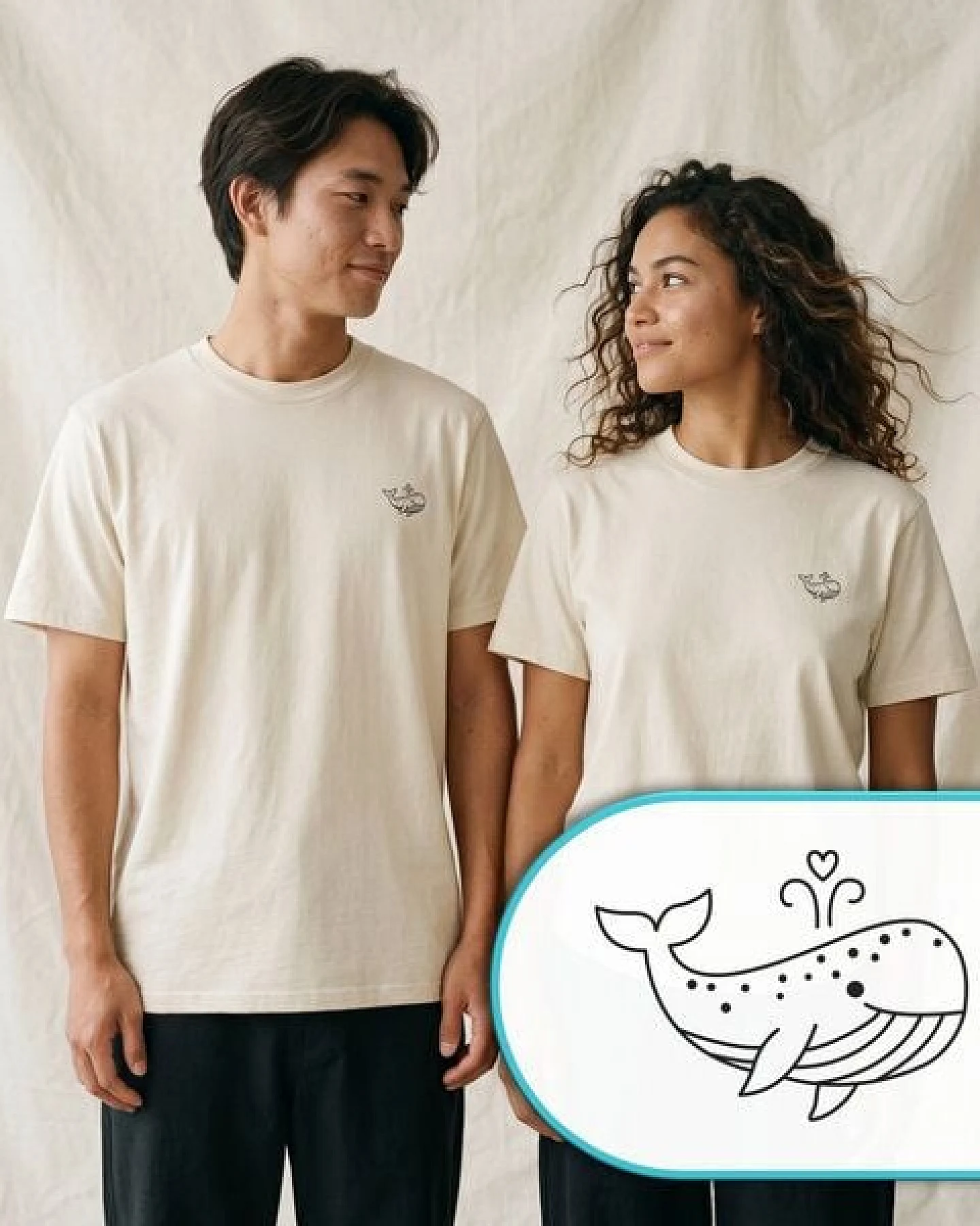 vis wear Wal der Liebe - Strand Surf - Pure Natural Bio Baumwolle Shirt – Ansicht 4