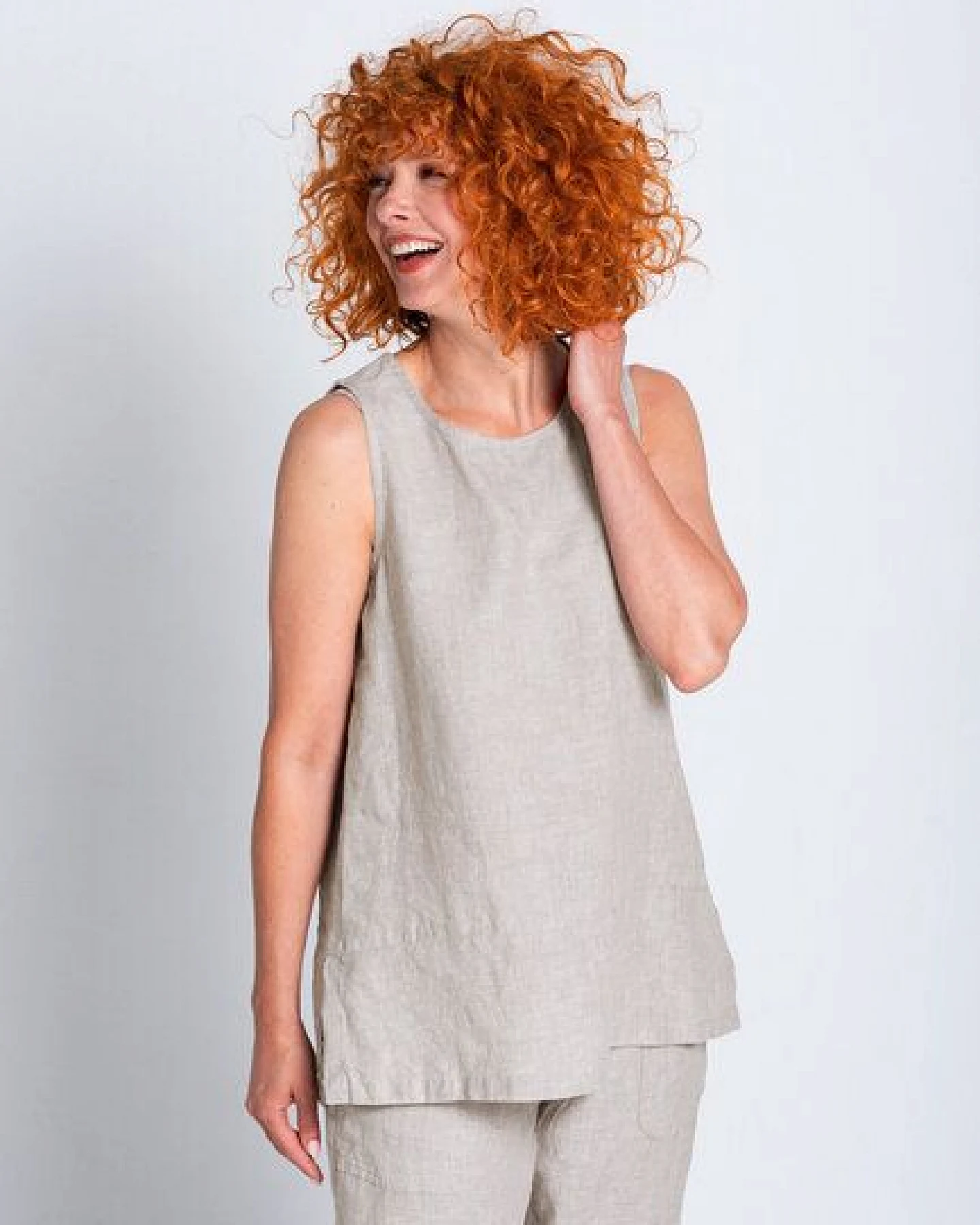 Heidekönigin Leinen Longtop Delavé – Ansicht 2