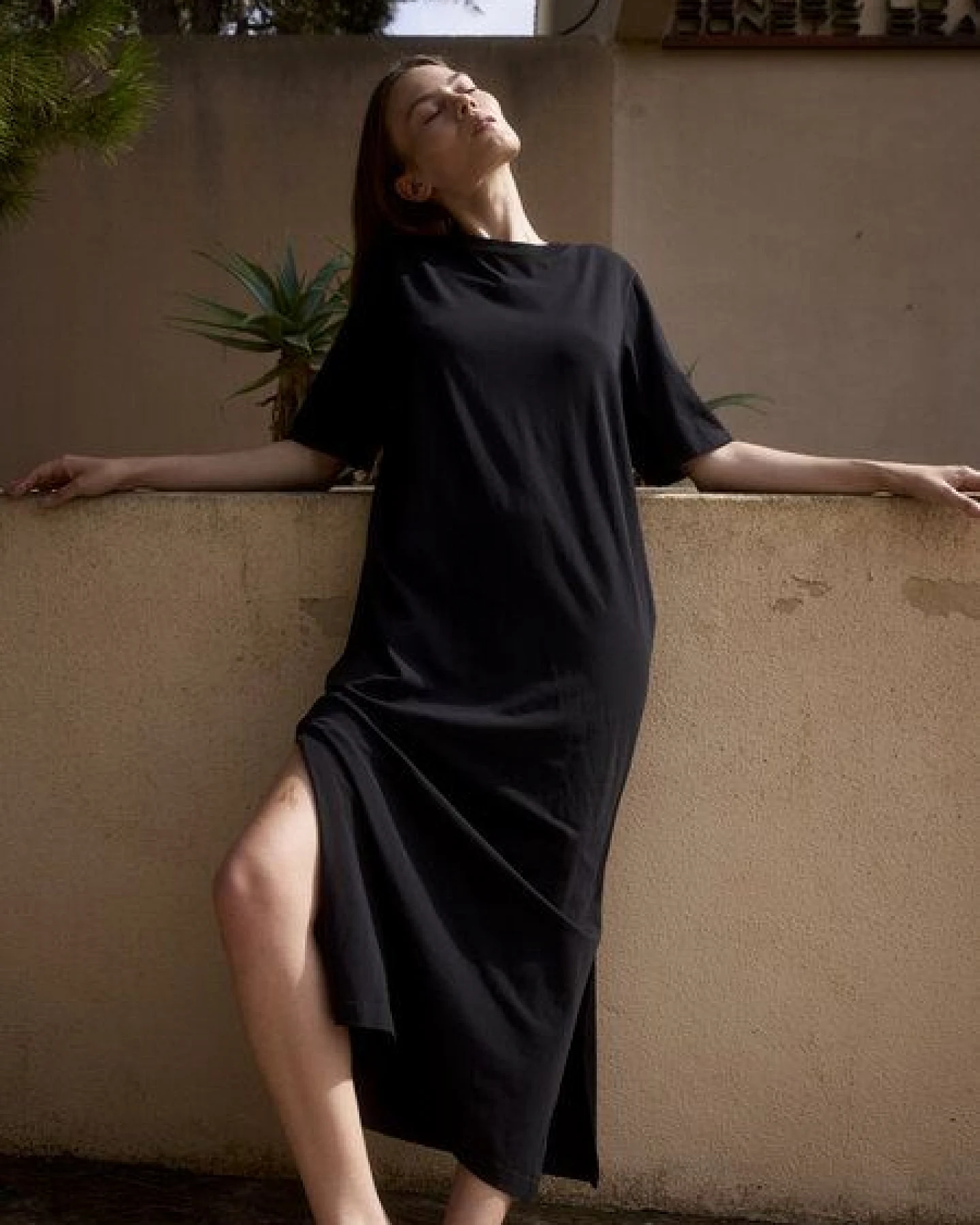 WOTE Maxi Jerseykleid aus Organic Cotton – Ansicht 2