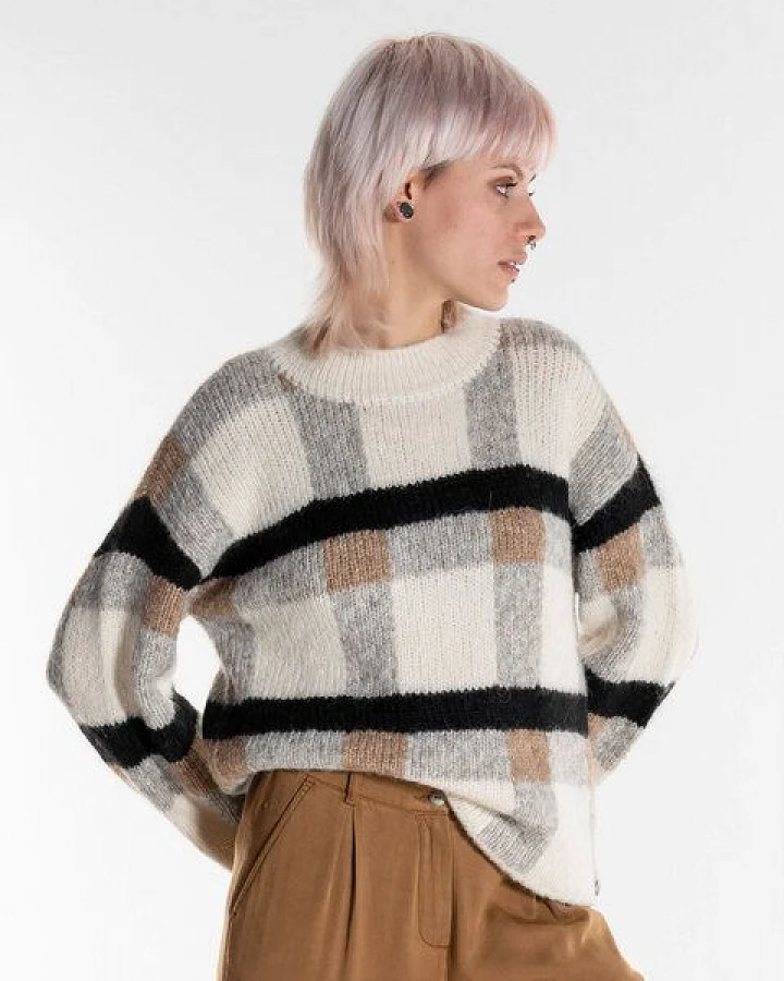 Alma & Lovis Pullover im Loose-Fit aus Alpaka-/Baumwoll-Mix