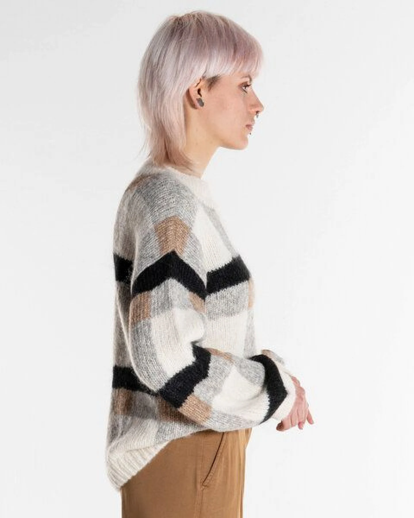 Alma & Lovis Pullover im Loose-Fit aus Alpaka-/Baumwoll-Mix – Ansicht 3
