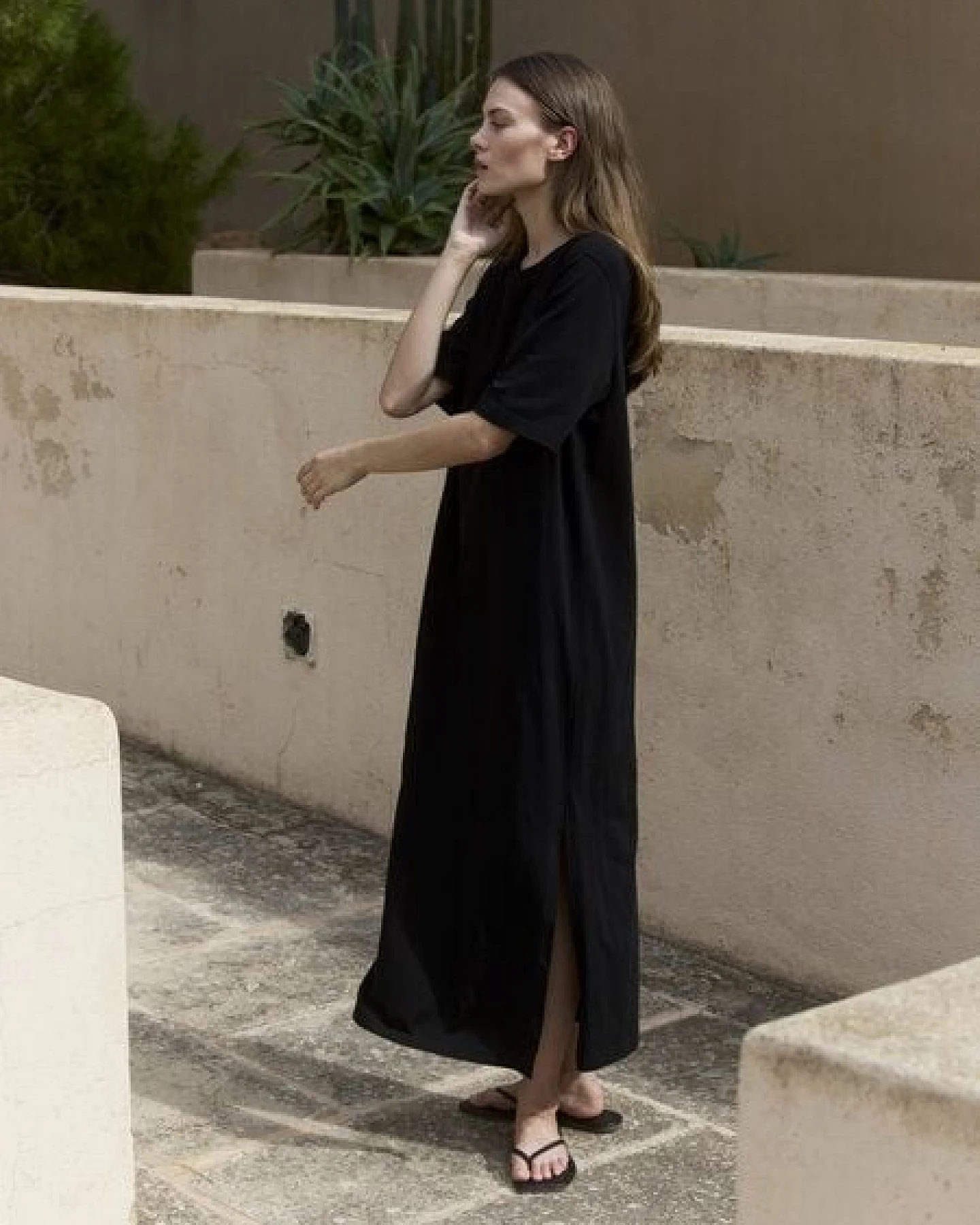 WOTE Maxi Jerseykleid aus Organic Cotton – Ansicht 3