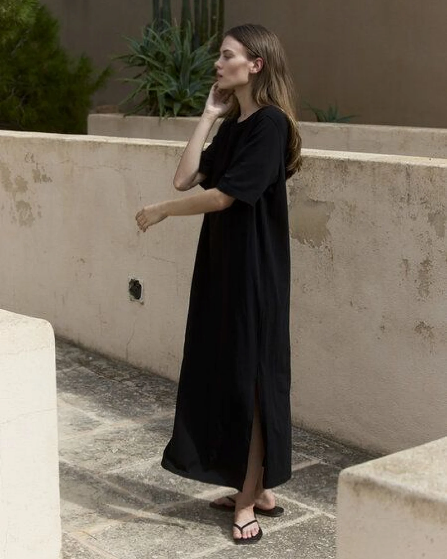 WOTE Maxi Jerseykleid aus Organic Cotton – Ansicht 4