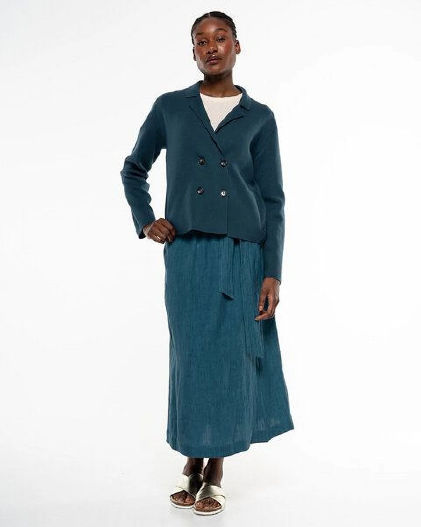 Alma & Lovis Feinstrick-Kurzblazer aus Organic Cotton – Ansicht 2