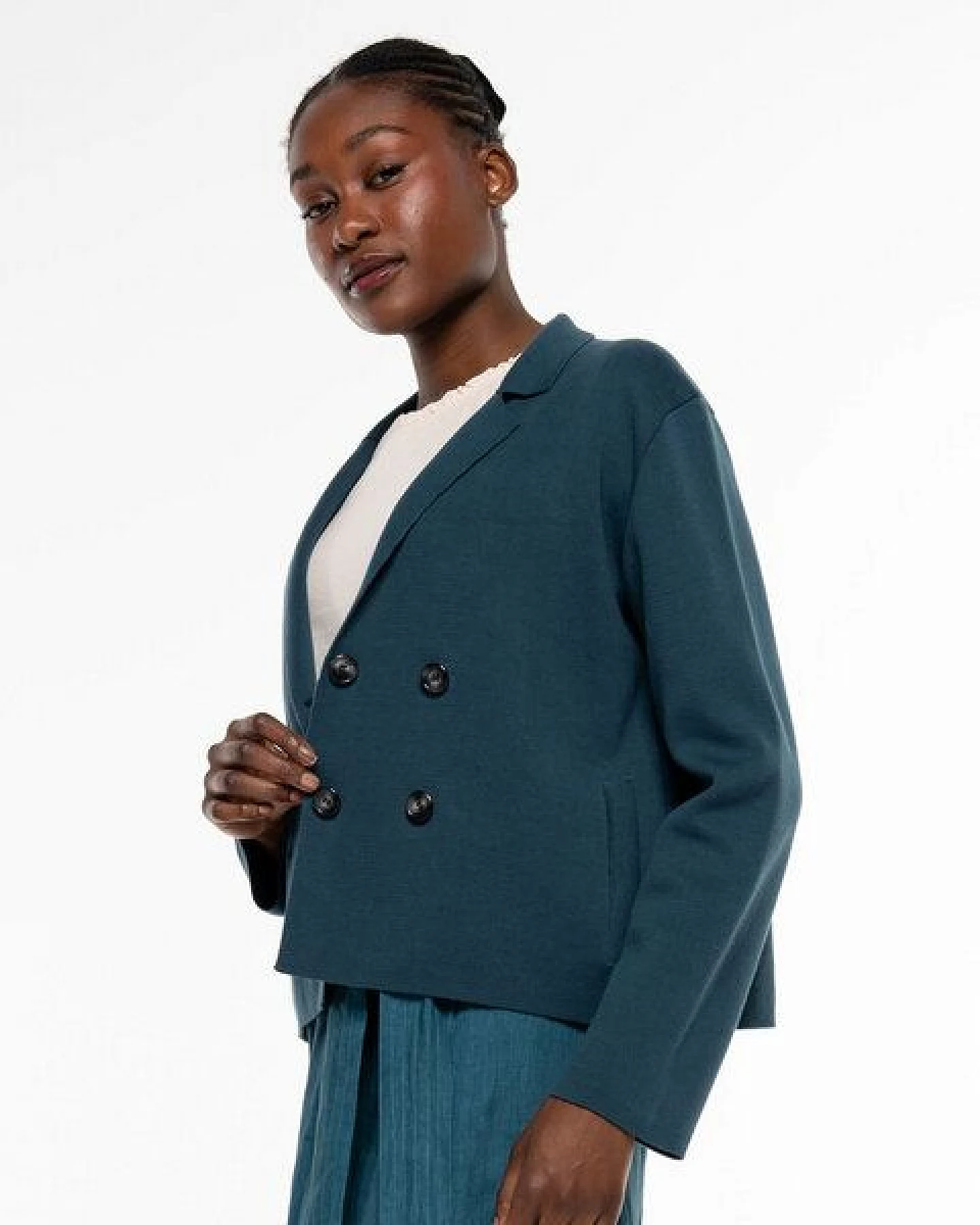 Alma & Lovis Feinstrick-Kurzblazer aus Organic Cotton – Ansicht 4