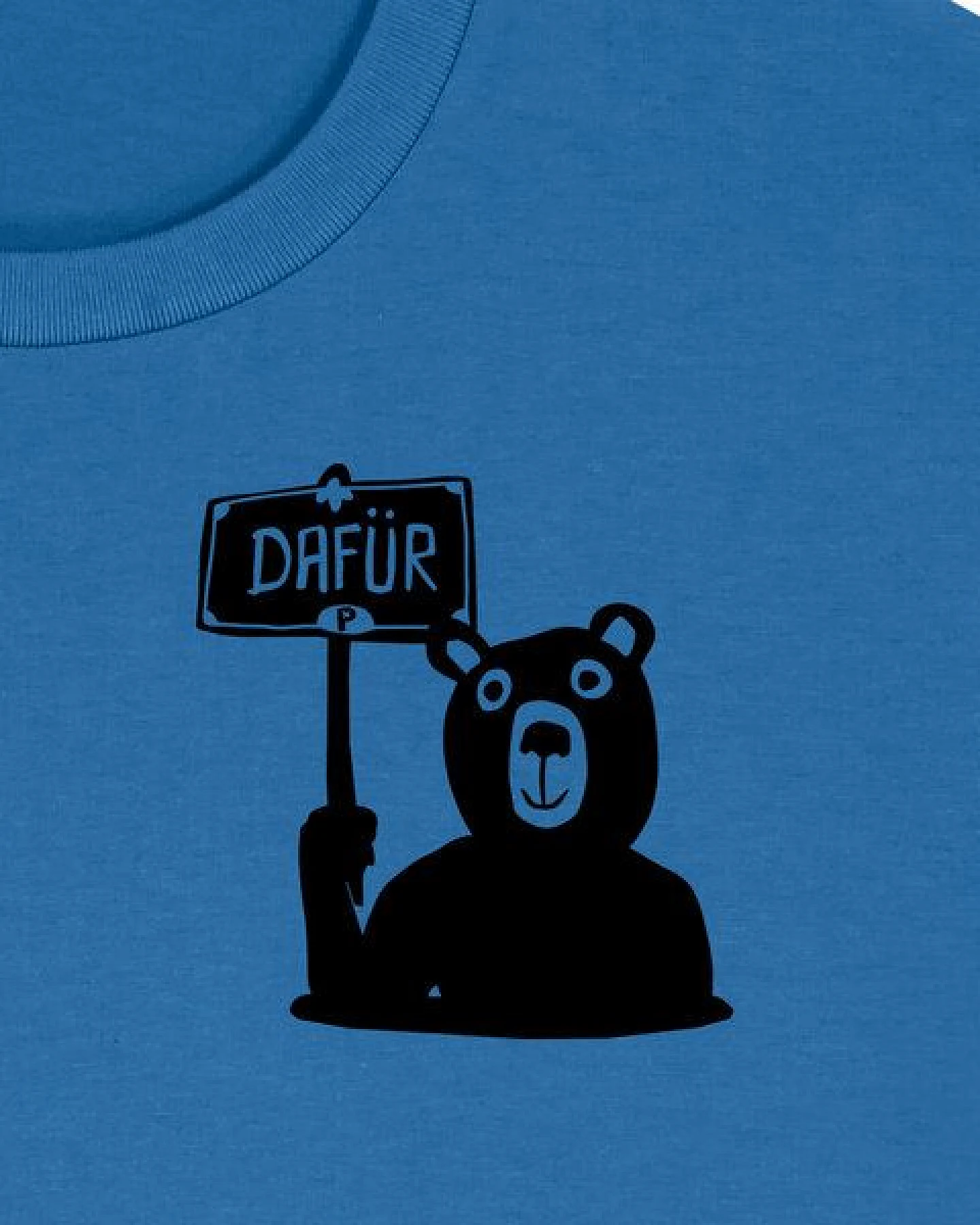 päfjes Der Bär ist DAFÜR! Du auch? - Fair Wear Männer Unisex Bio T-Shirt Siebdruck – Ansicht 2