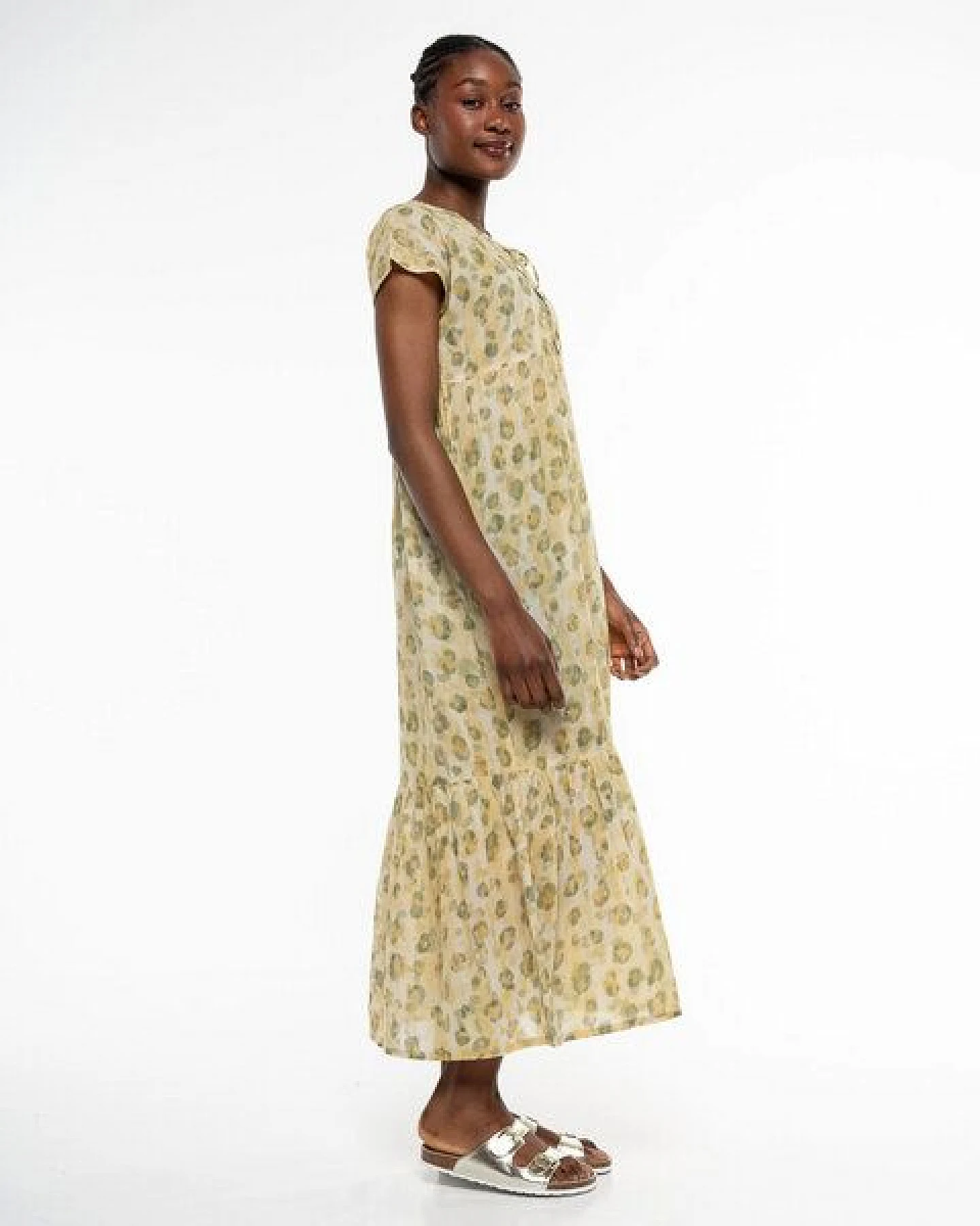 Alma & Lovis Volant-Maxikleid aus feinstem Bio-Baumwoll-Batist – Ansicht 3