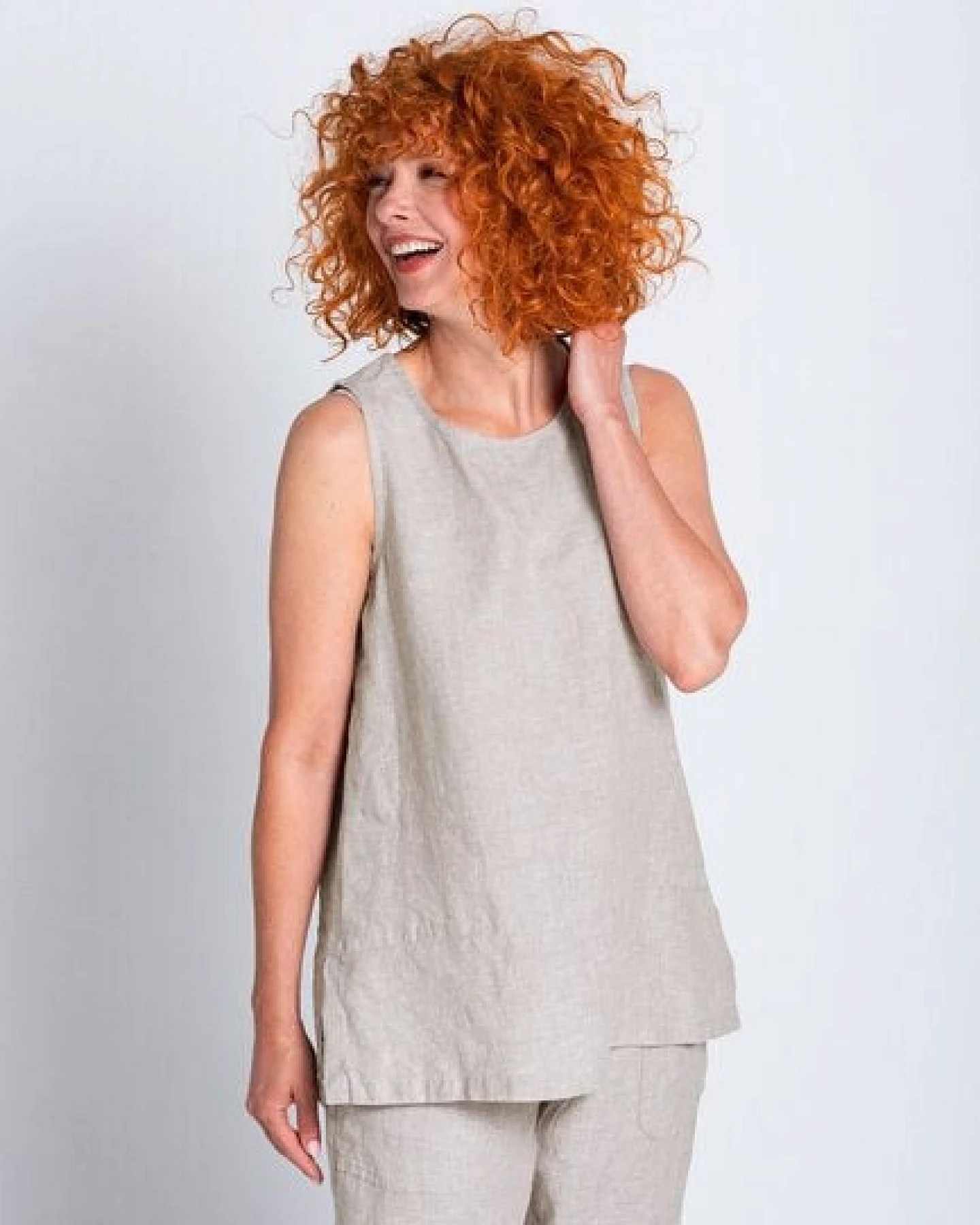 Heidekönigin Leinen Longtop Delavé – Ansicht 2