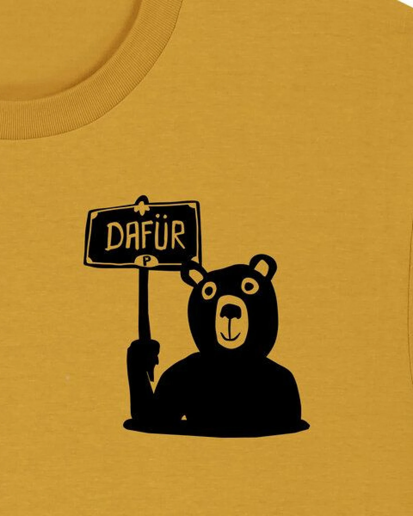 päfjes Der Bär ist DAFÜR! Du auch? - Fair Wear Männer Unisex Bio T-Shirt Siebdruck – Ansicht 2