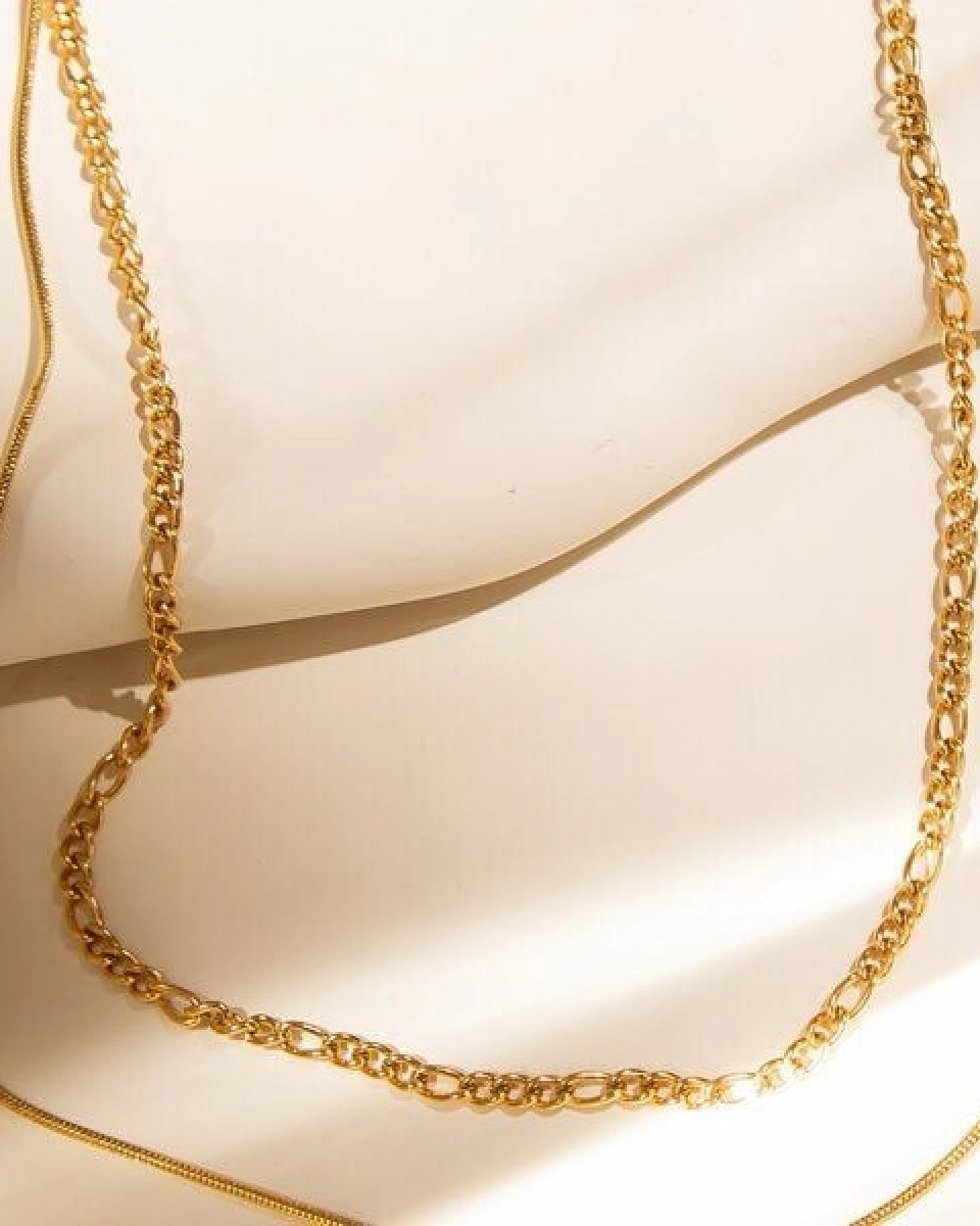 ELEKTROPULLI Sehr feine Layering Kette, 1mm und 2,5mm schmal, 42 cm – Ansicht 3