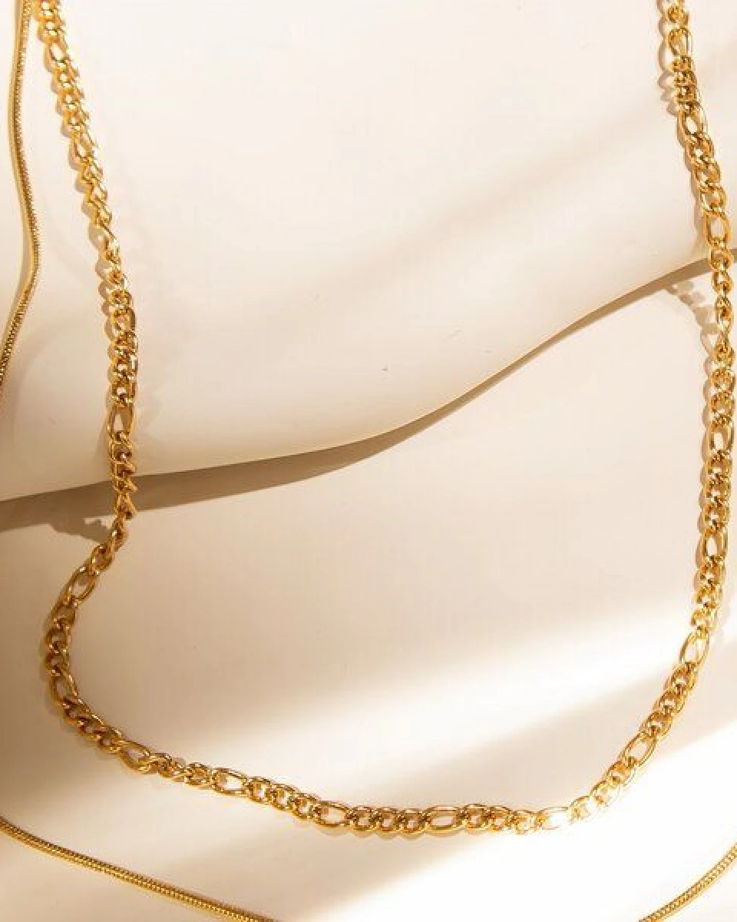 ELEKTROPULLI Sehr feine Layering Kette, 1mm und 2,5mm schmal, 42 cm – Ansicht 3