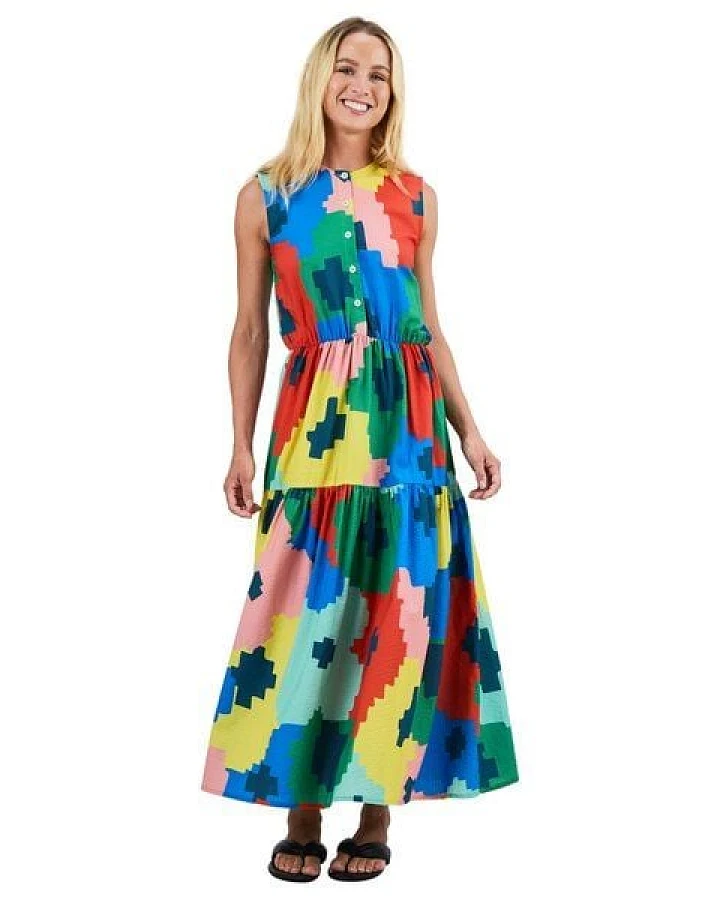 Brava Fabrics Hemdblusen-Kleid Maxi