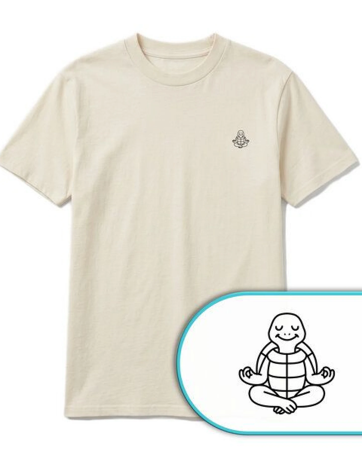 vis wear Schildkröte im Yoga Flow - Pure Natural Bio Baumwolle Shirt – Ansicht 3