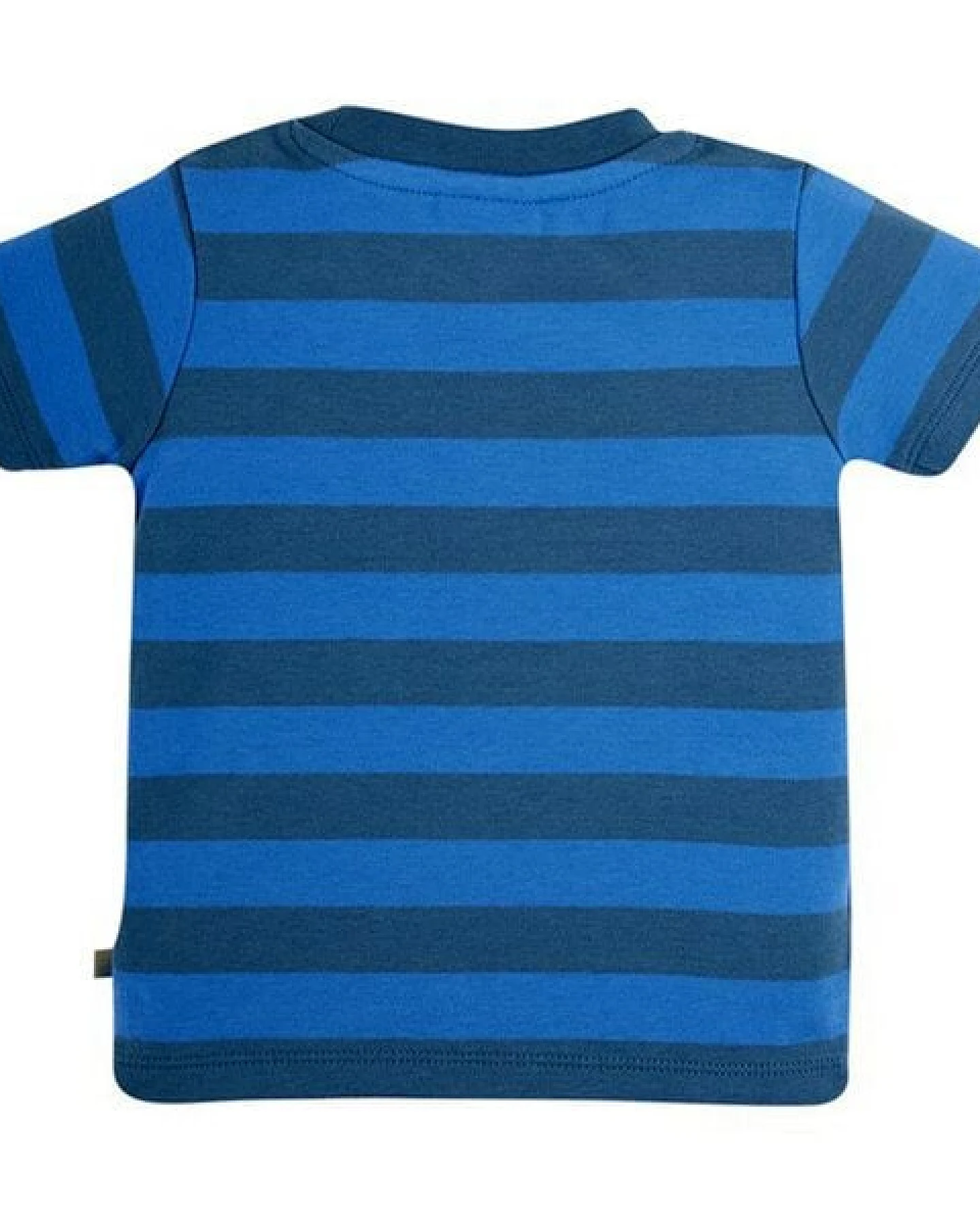 Frugi T-Shirt Traktor blau gestreift – Ansicht 2