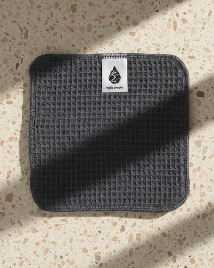 Hello Simple Zero Waste Spültuch Grau aus Bio-Baumwolle, waschbar