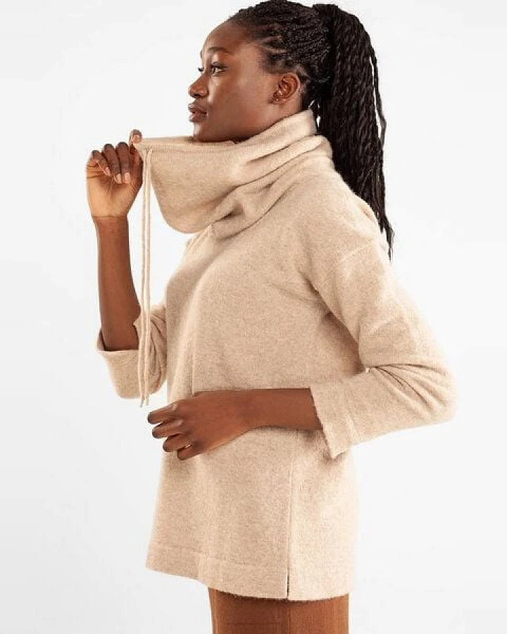 Alma & Lovis Schalkragen Pullover aus Baby-Alpaka