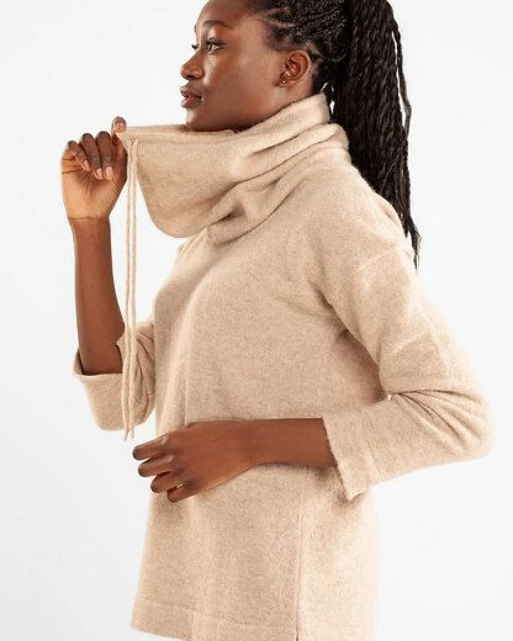 Alma & Lovis Schalkragen Pullover aus Baby-Alpaka