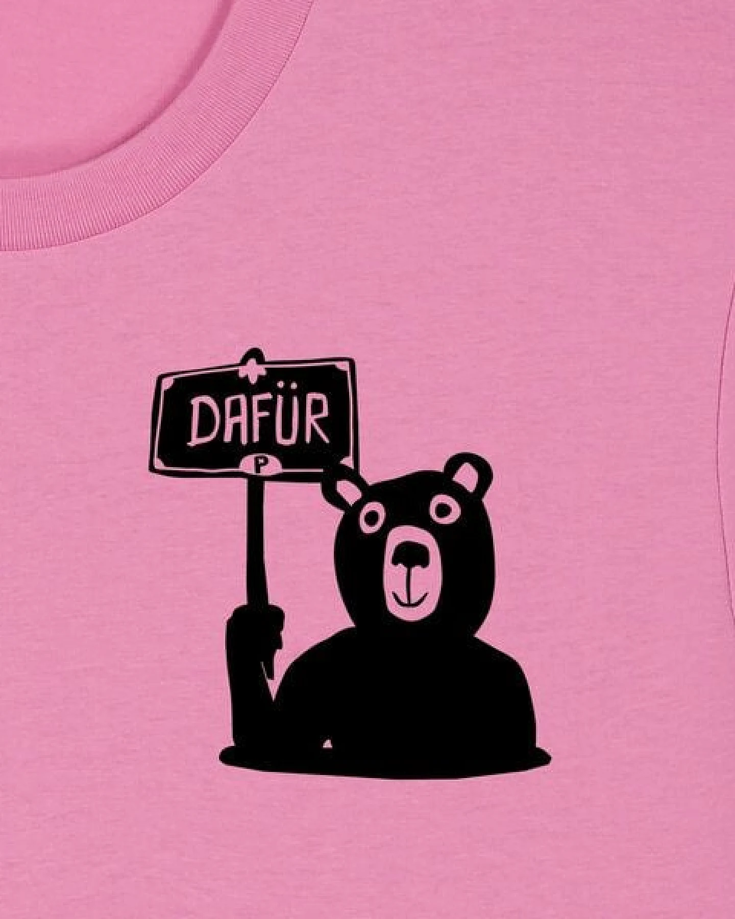 päfjes Der Bär ist DAFÜR! Du auch? - Fair Wear Männer Unisex Bio T-Shirt Siebdruck – Ansicht 3