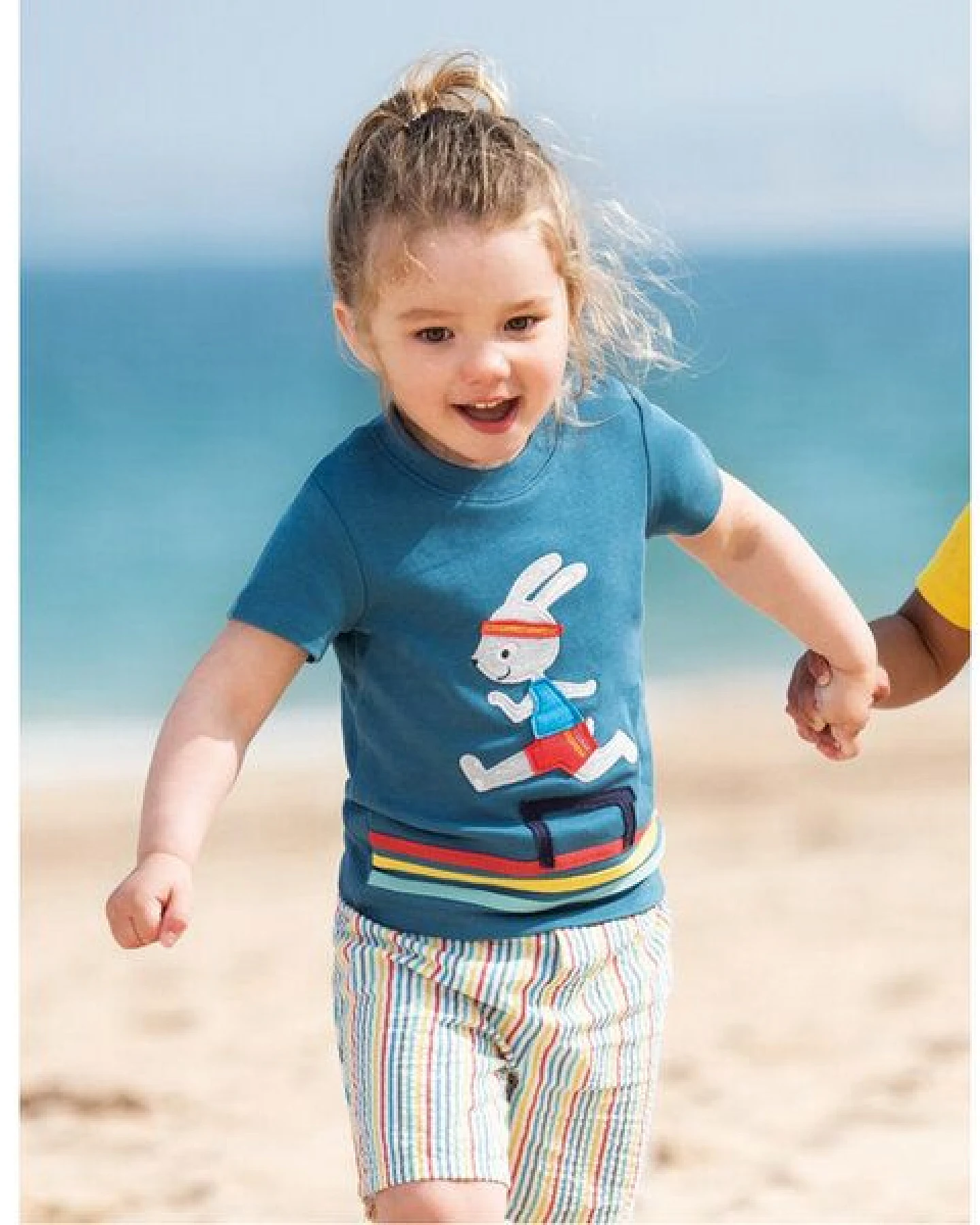 Frugi T-Shirt Little Bunny blau – Ansicht 2