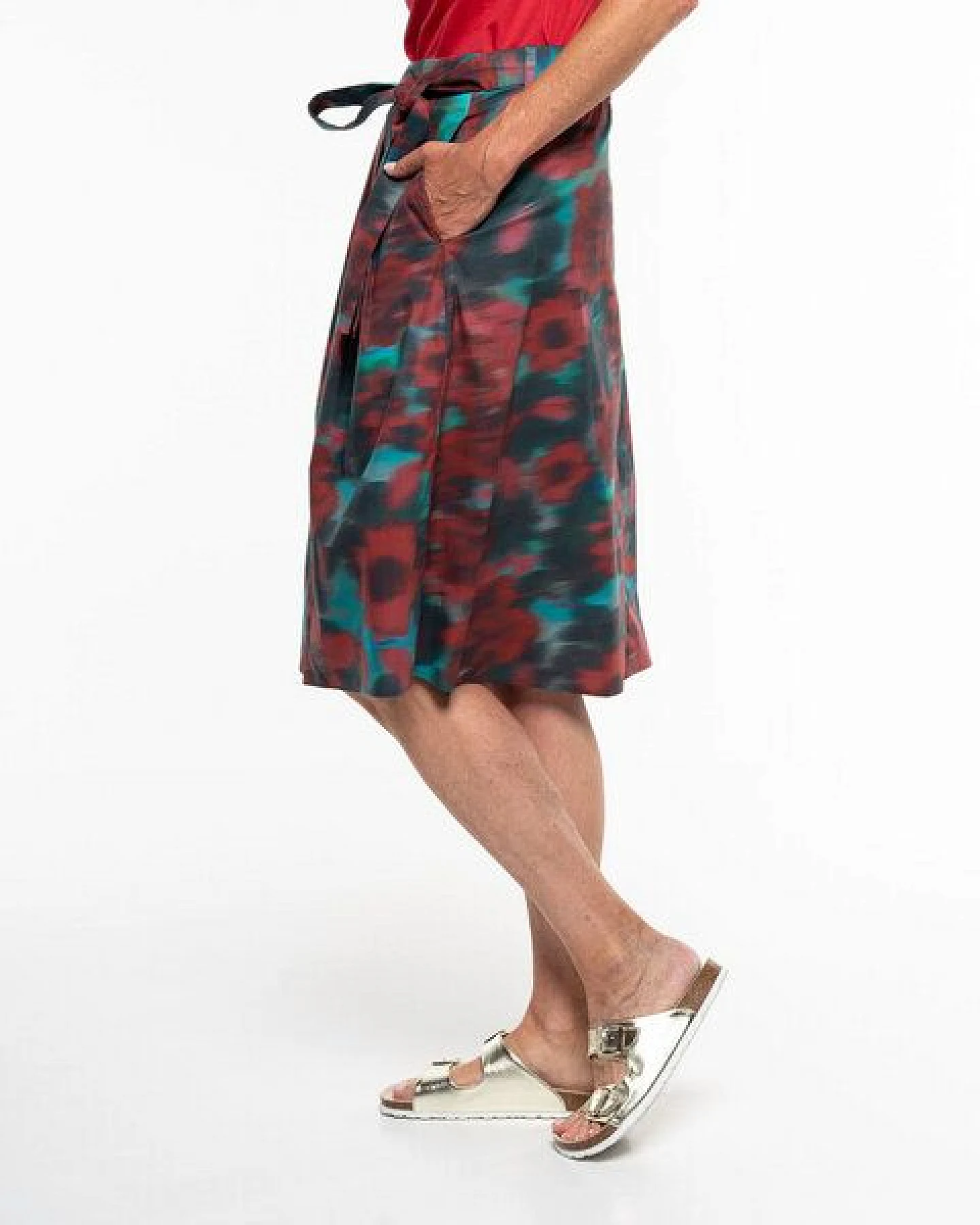 Alma & Lovis Floraler Print-Midirock aus Organic Cotton – Ansicht 3