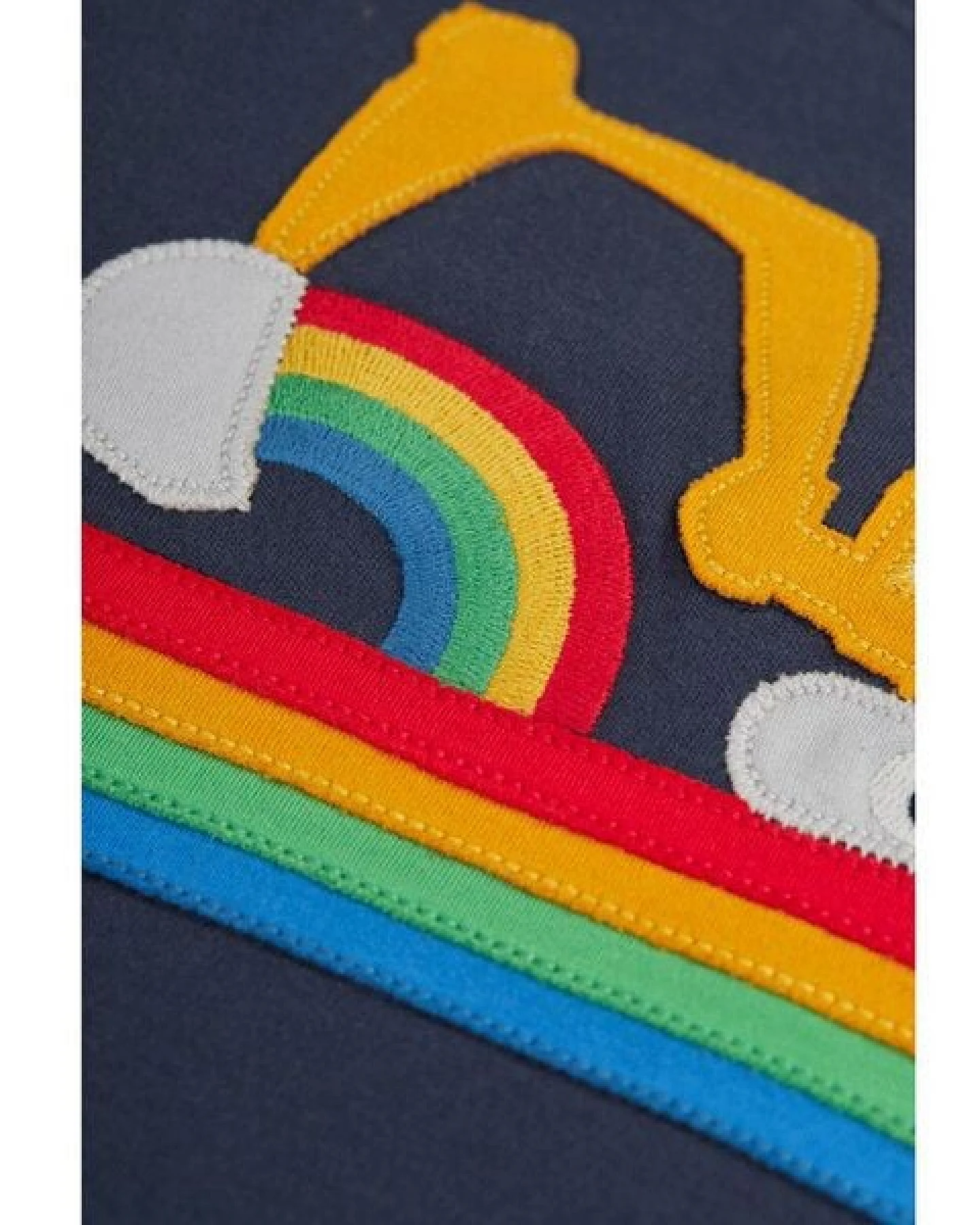 Frugi Langarm-Shirt Adventure Bagger Regenbogen in blau – Ansicht 2