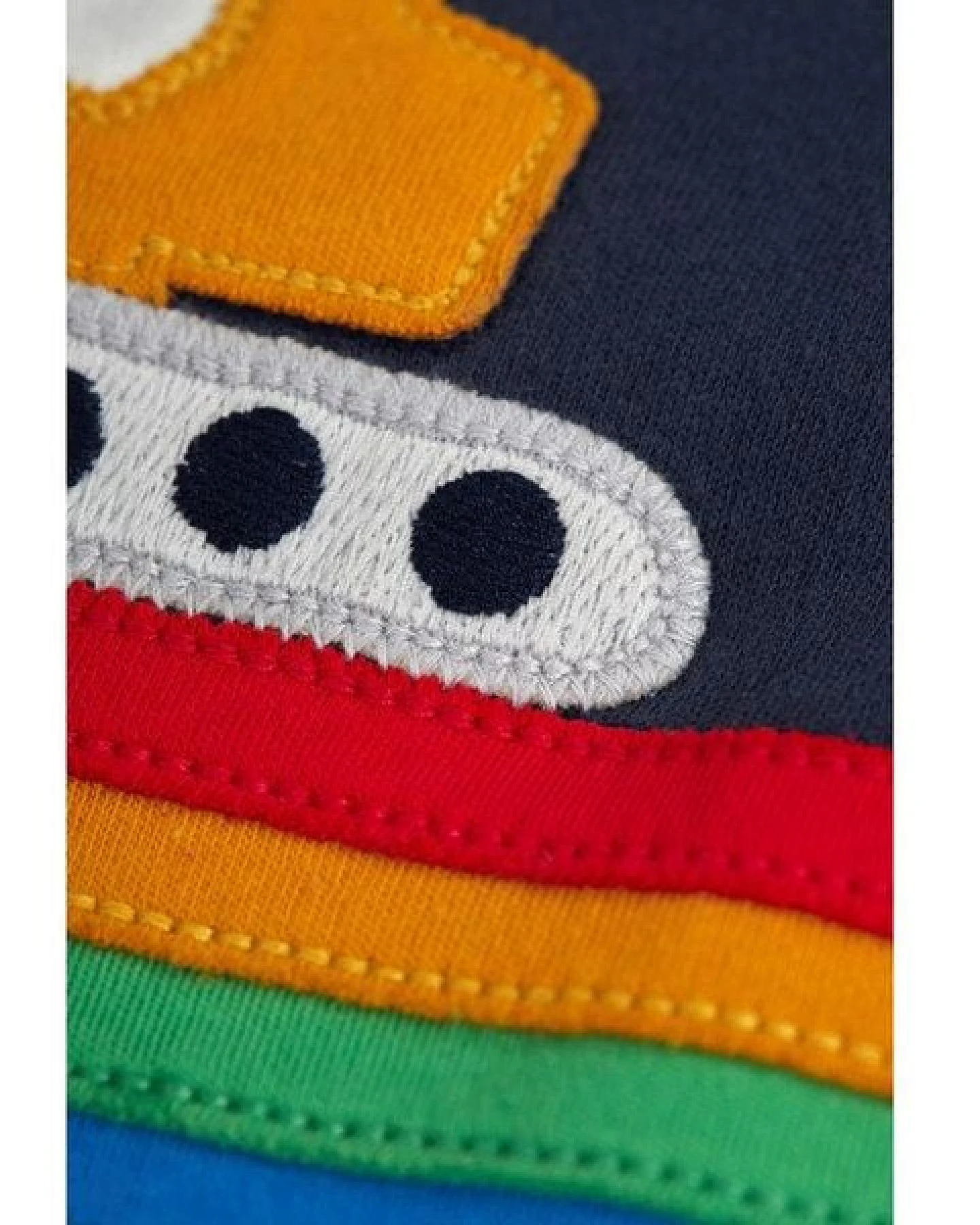 Frugi Langarm-Shirt Adventure Bagger Regenbogen in blau – Ansicht 3