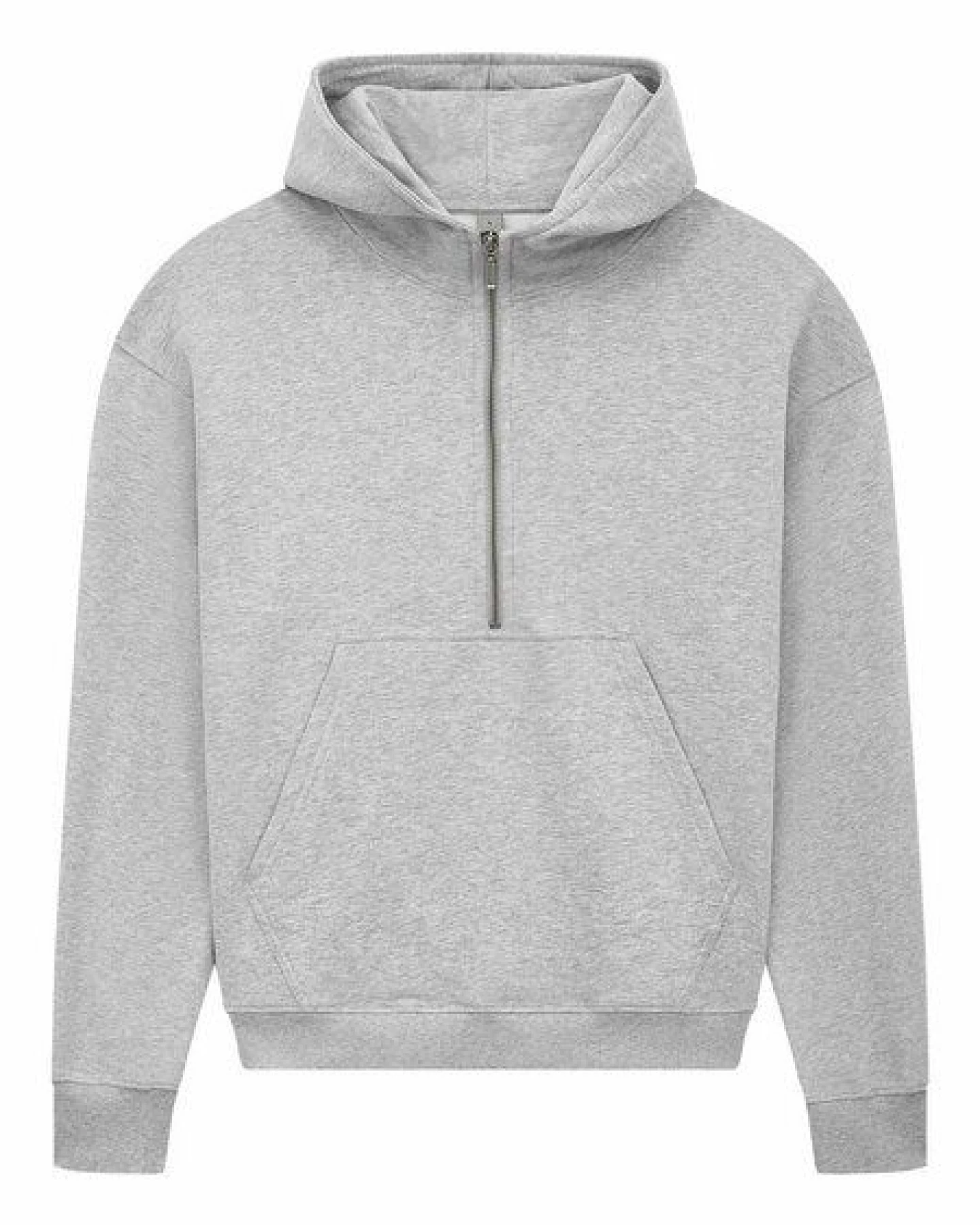 EarthPositive Damen Hoodie - Half Zip Suede - aus Bio-Baumwolle – Ansicht 2