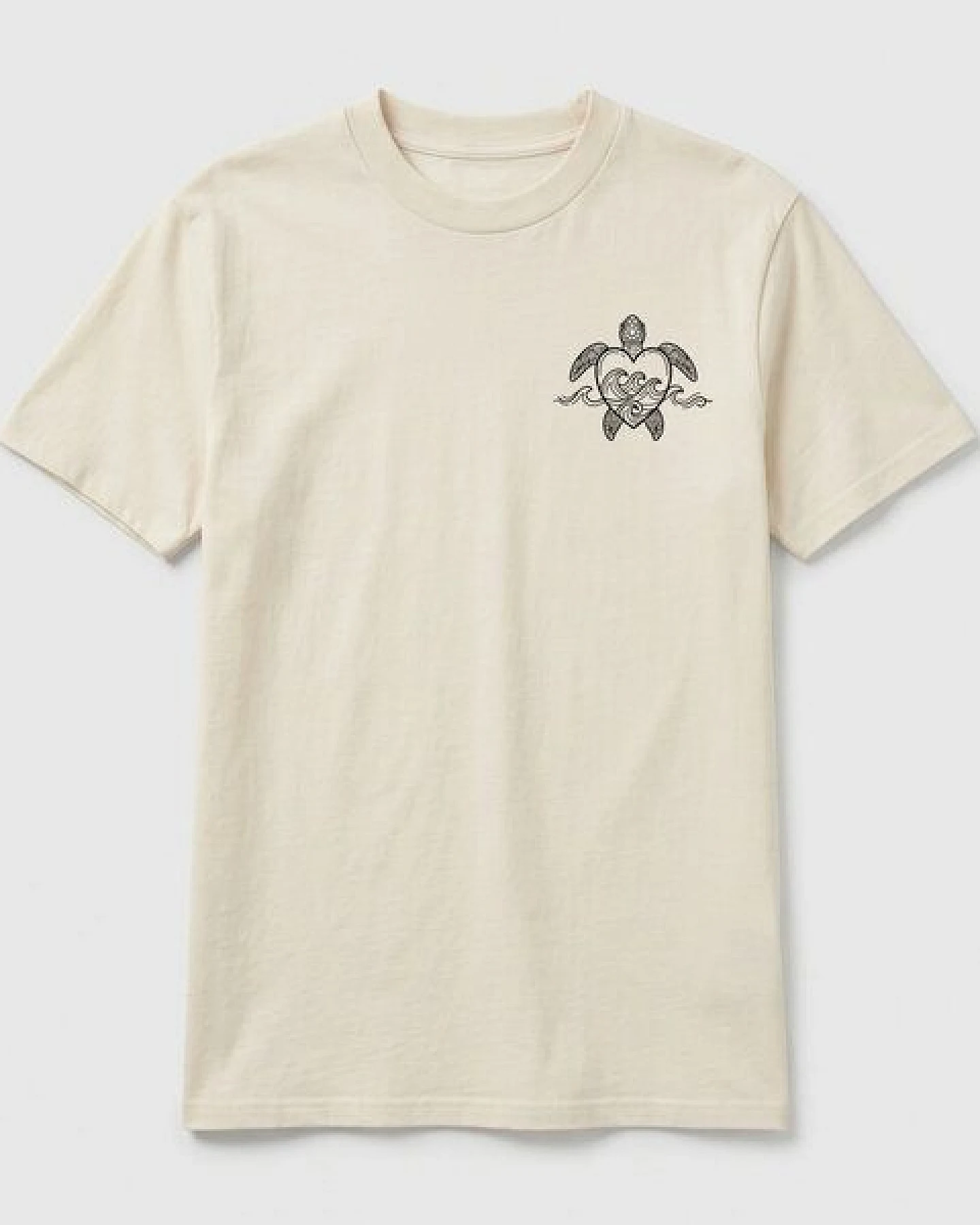 vis wear Schildkröte Herz - Turtle Surf - Ozean und Wellen - Pure Natural Bio Baumwolle Shirt – Ansicht 4