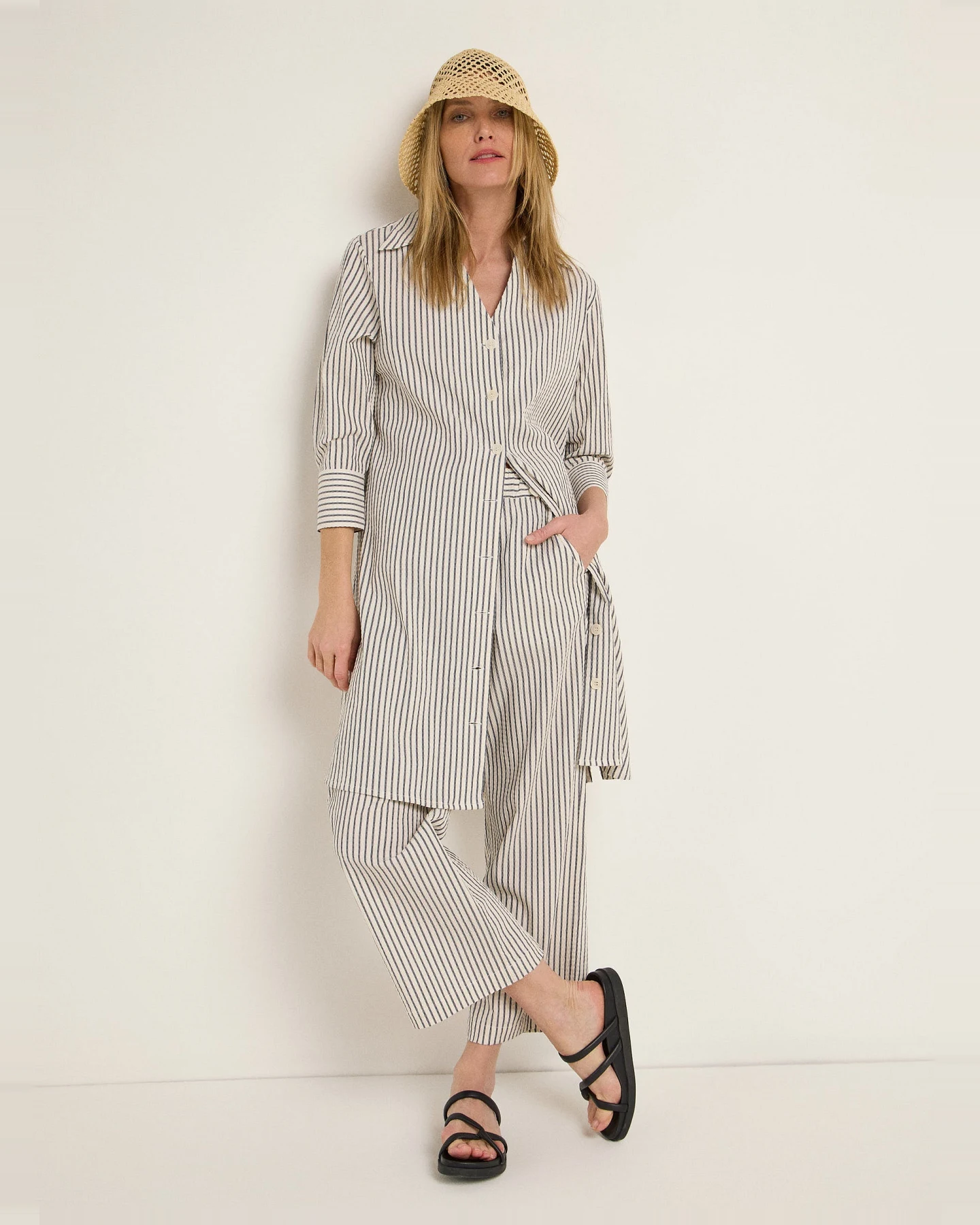 Streifen Hemdblusenkleid (OCS) – Ansicht 4