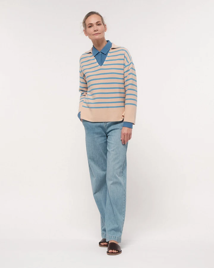 Polokragen Pullover (GOTS)