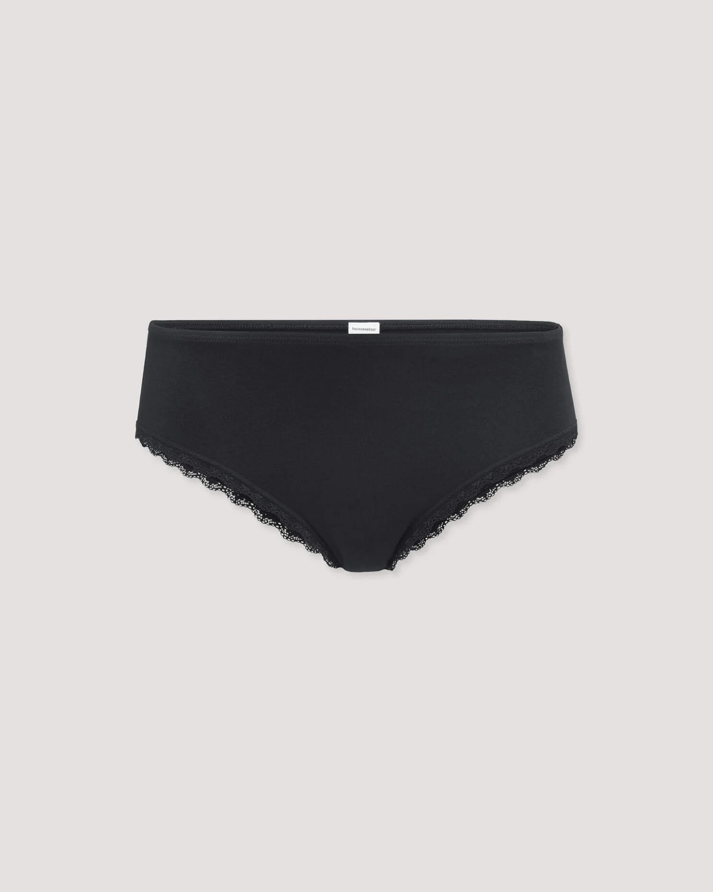 hessnatur Damen Panty Regular Cut COTTON FEEL LACE aus Bio-Baumwolle - schwarz - Größe 38 – Ansicht 4