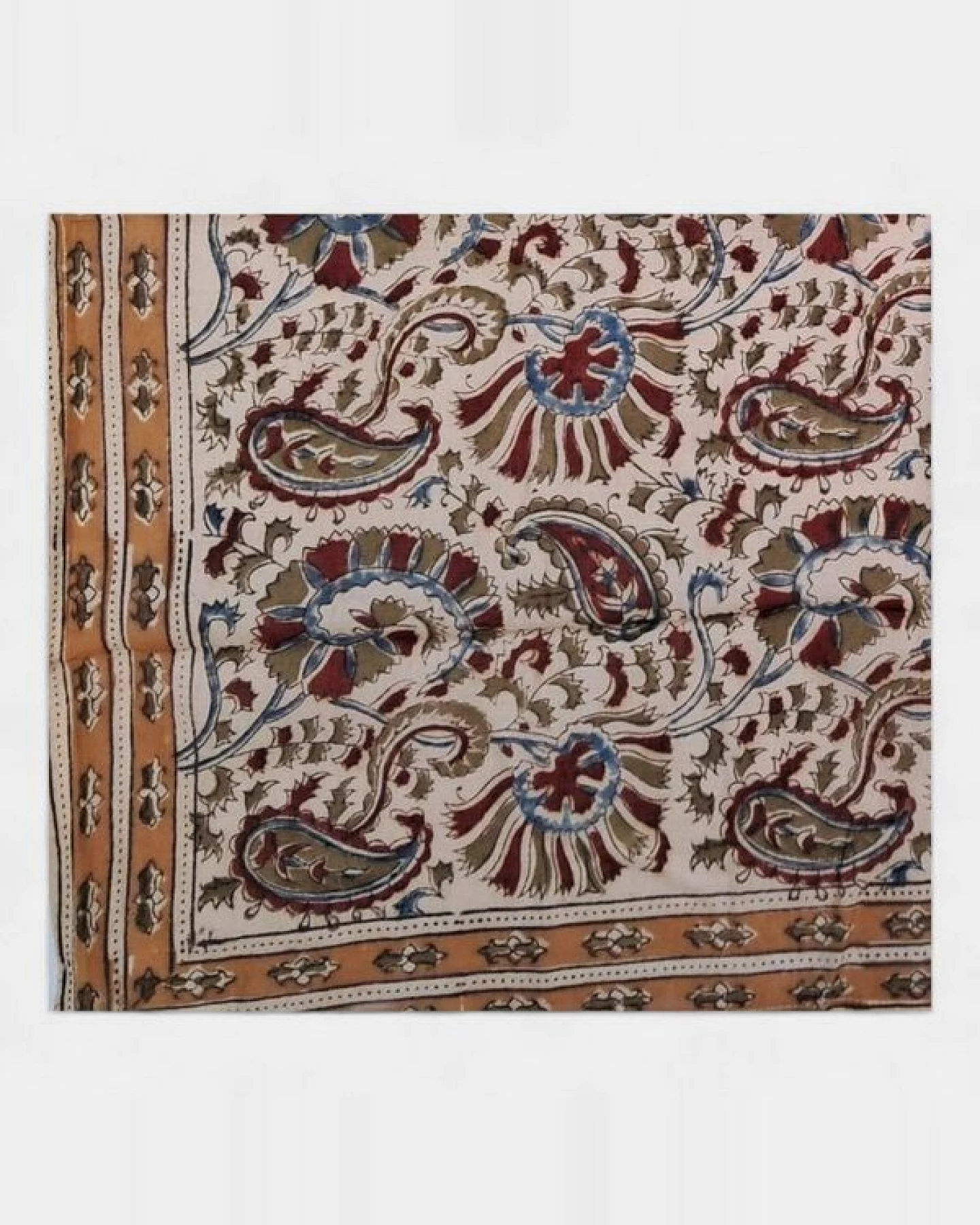 Der Lindwurm Kalamkari- Tuch (55x55 cm), Handdruck mit Pflanzenfarben – Ansicht 2