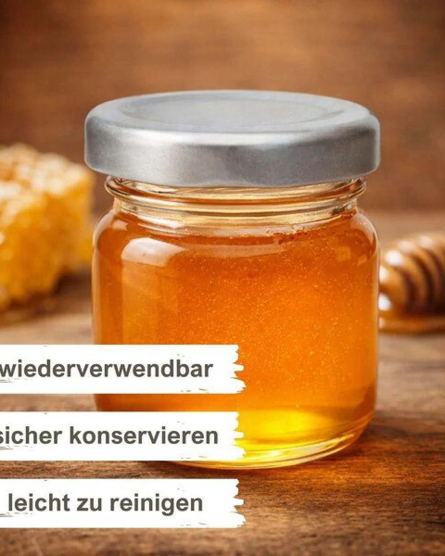 mikken 10 kleine Einmachgläser 40 ml mit Schraubdeckel verschiedene Farben – Ansicht 2