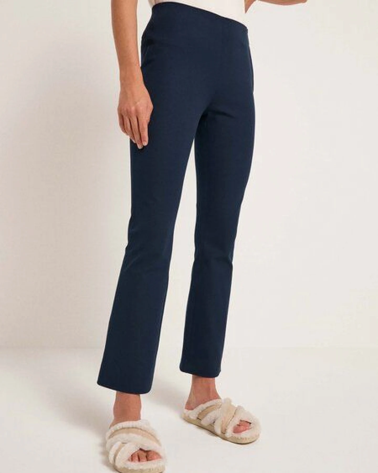 LANIUS Hose mit ausgestelltem Bein aus Bio-Baumwolle – Ansicht 2